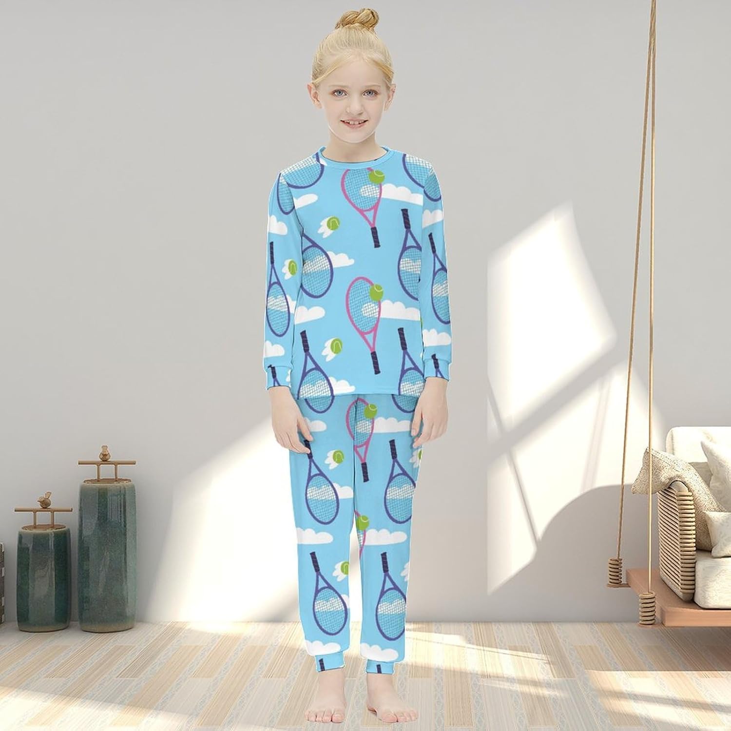 Girls Thermal Set Flocks of Dolphins Base Layer Free