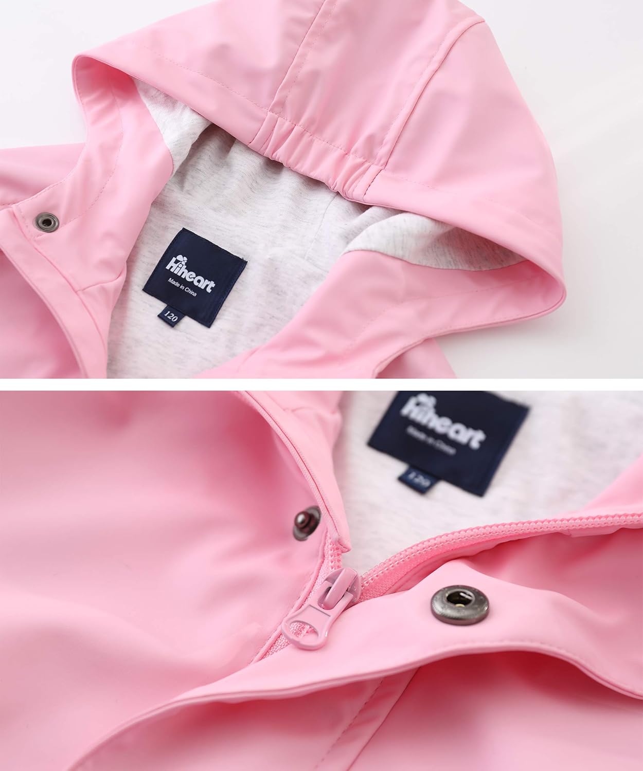 Hiheart Boys Girls Waterproof and Windproof Jackets Soft Breathable Reflective