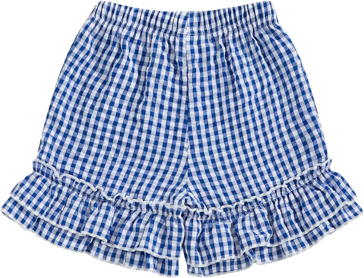 Perfect for Babies Plaid Ruffle Shorts for Toddlers