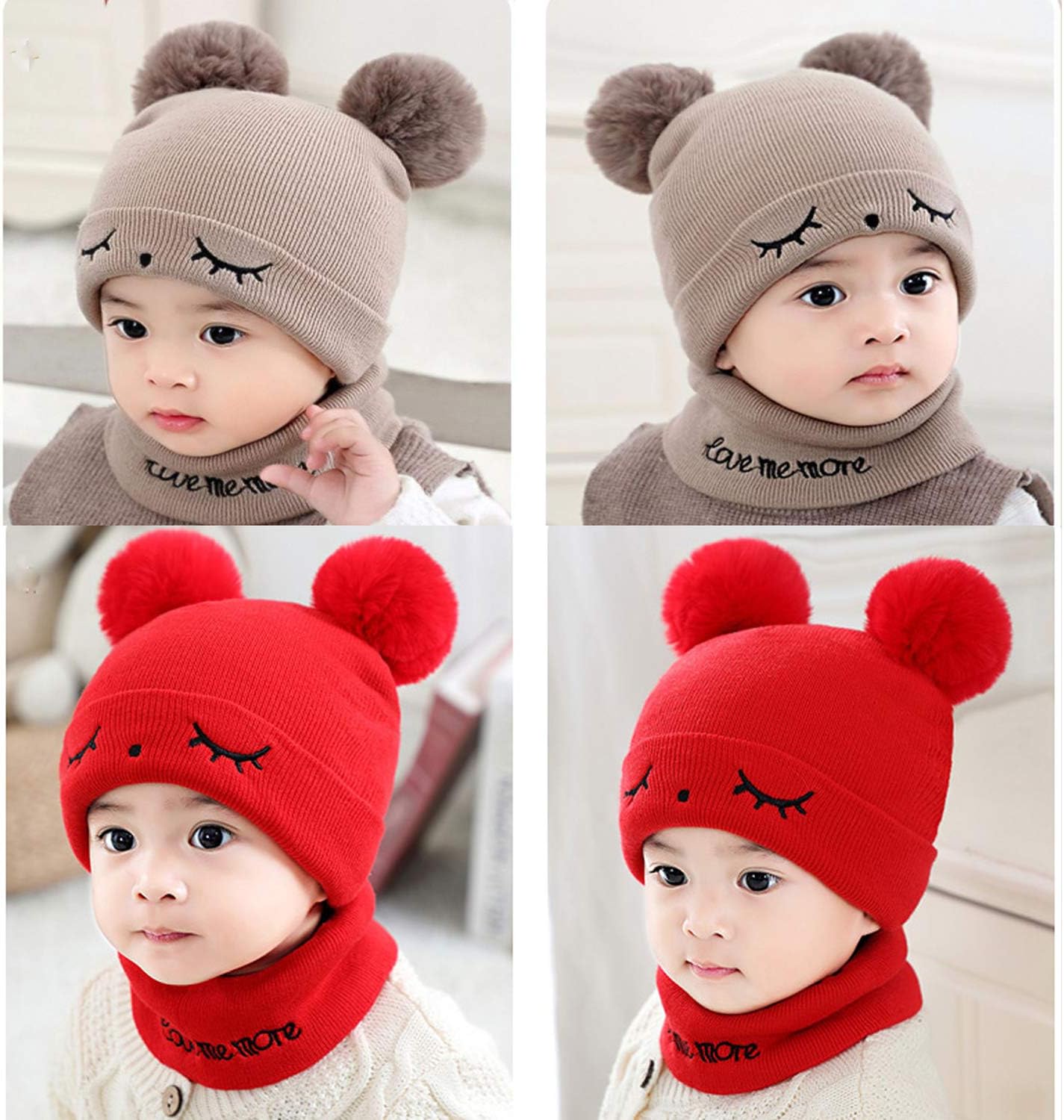 XSBY Baby Unisex Soft Knitted Headwear for Babies