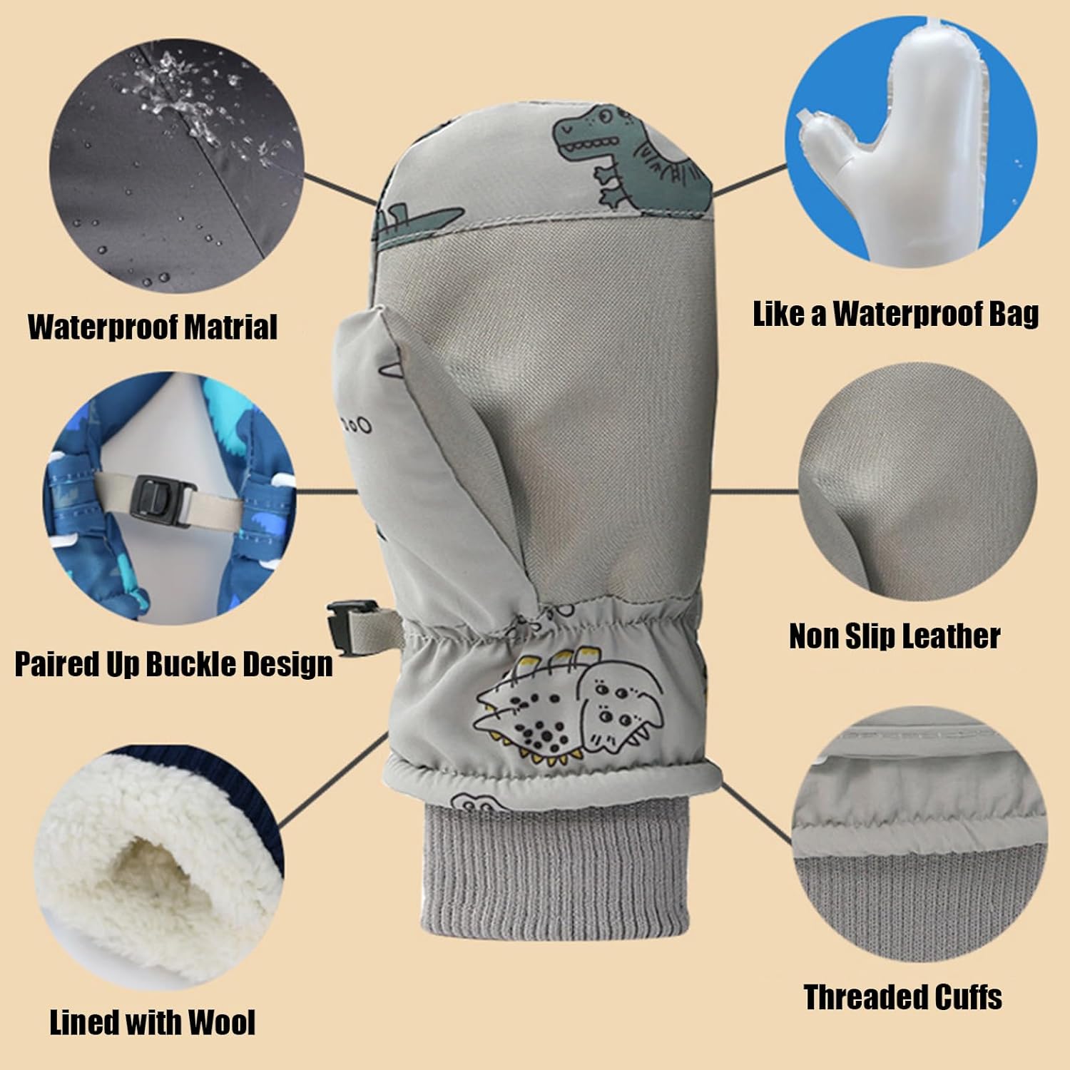 Waterproof Warm Baby mittens
