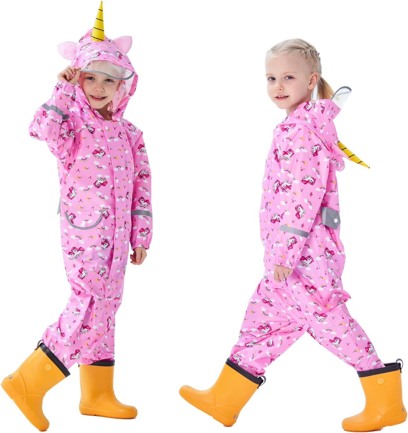 Hovkib Toddler Rain Suit Girls