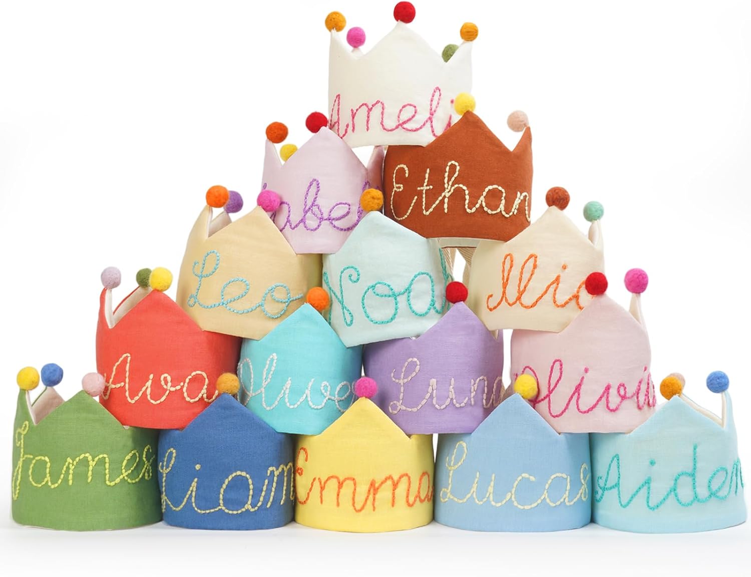 AIKERUBU Personalized 1st Birthday Crown Hat for Kids