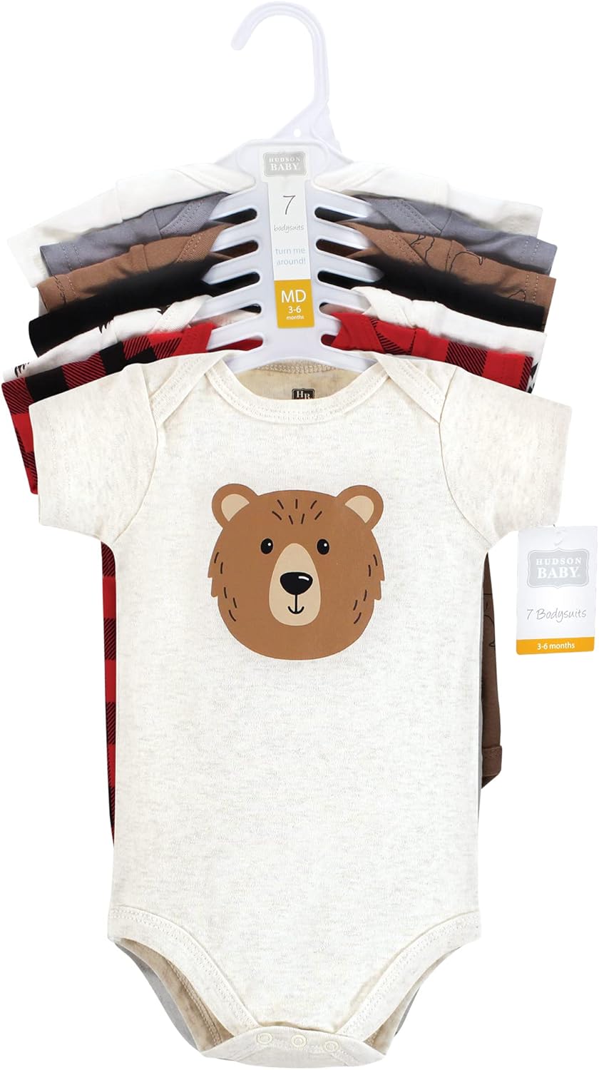Hudson Baby Soft Cotton Bodysuits 18-24 Months