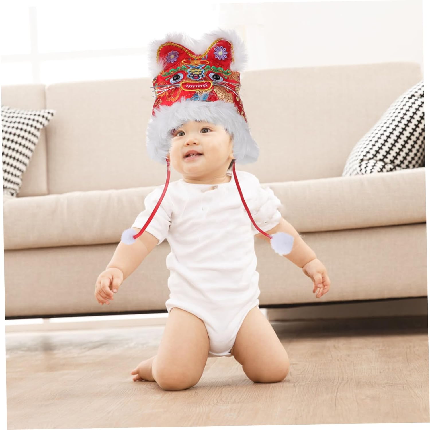 Handmade Toddler Boys 3-Piece Tiger Hat Set for Kids