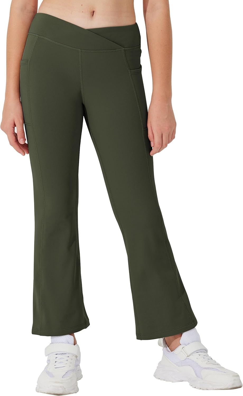 Willit Girls Fleece Lined Pants Thermal Yoga setCrossover Leggings Durable Cozy