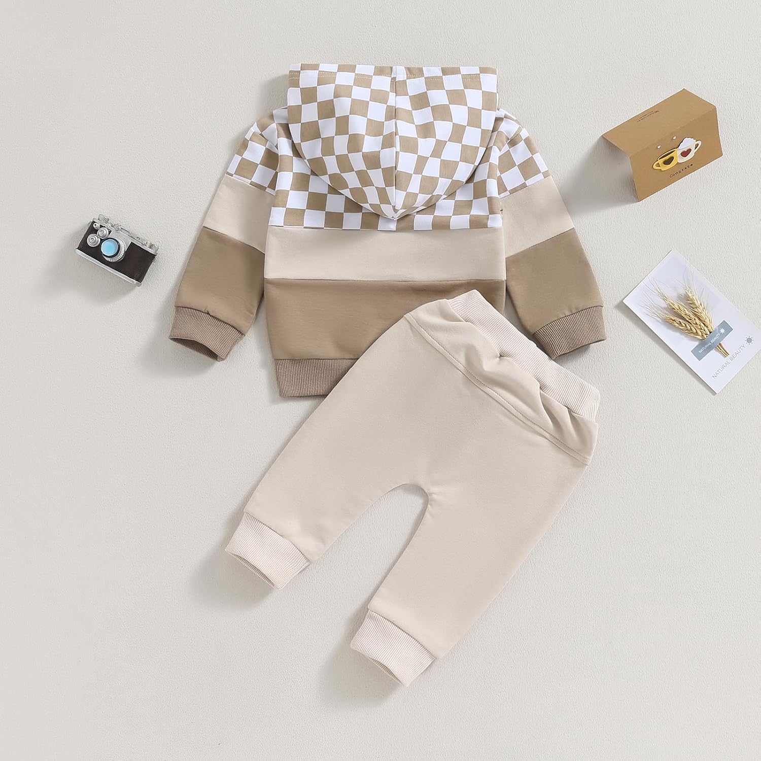 Amiblvowa Toddler Boys Color-Block Clothing Set