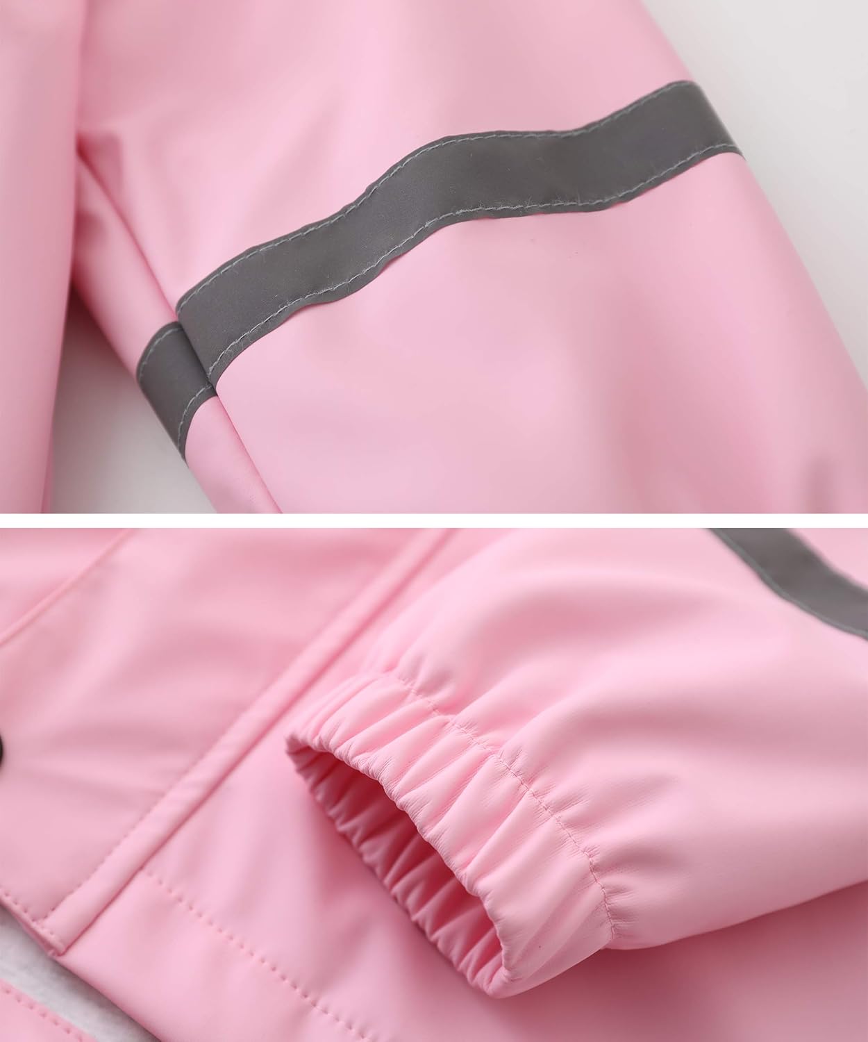 Hiheart Boys Girls Waterproof and Windproof Jackets Soft Breathable Reflective