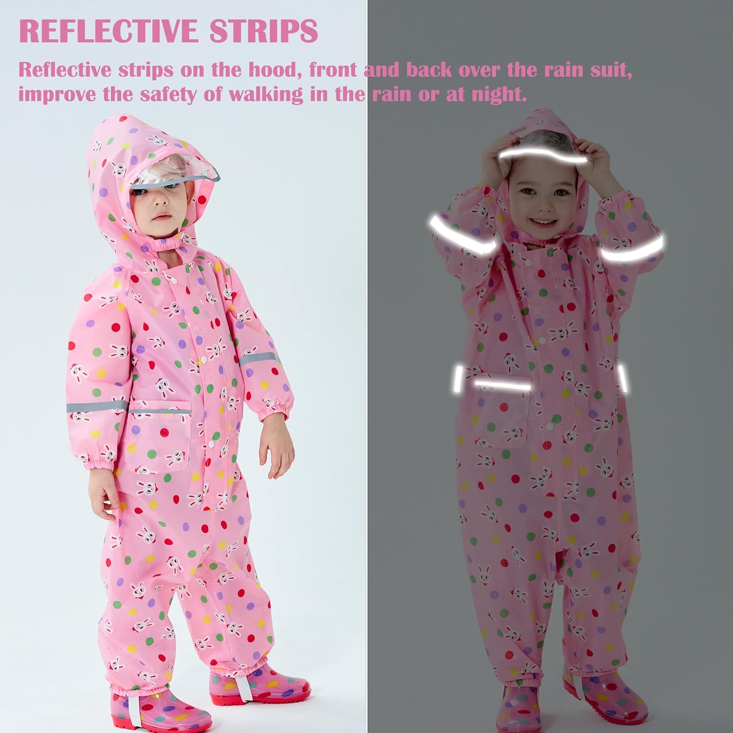 Fewlby Toddler Rain Jacket Coverall