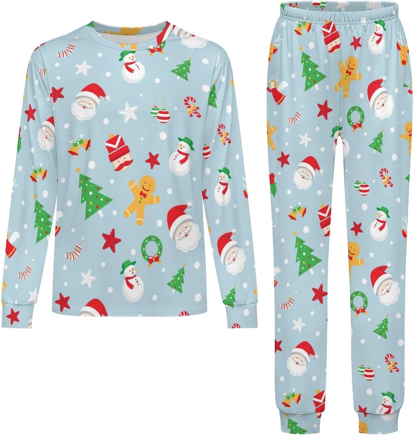 MEIKKO Kids Thermal Underwear Set Christmas Nutcracker Pajamas for Boys and Girls