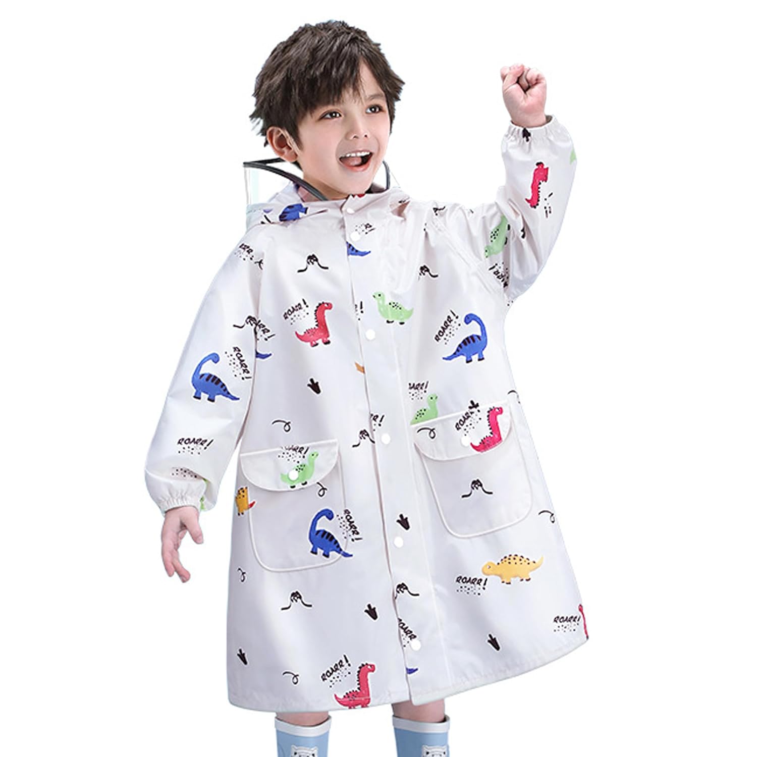 Fewlby Toddler raincoats waterproof rain jacket for kids