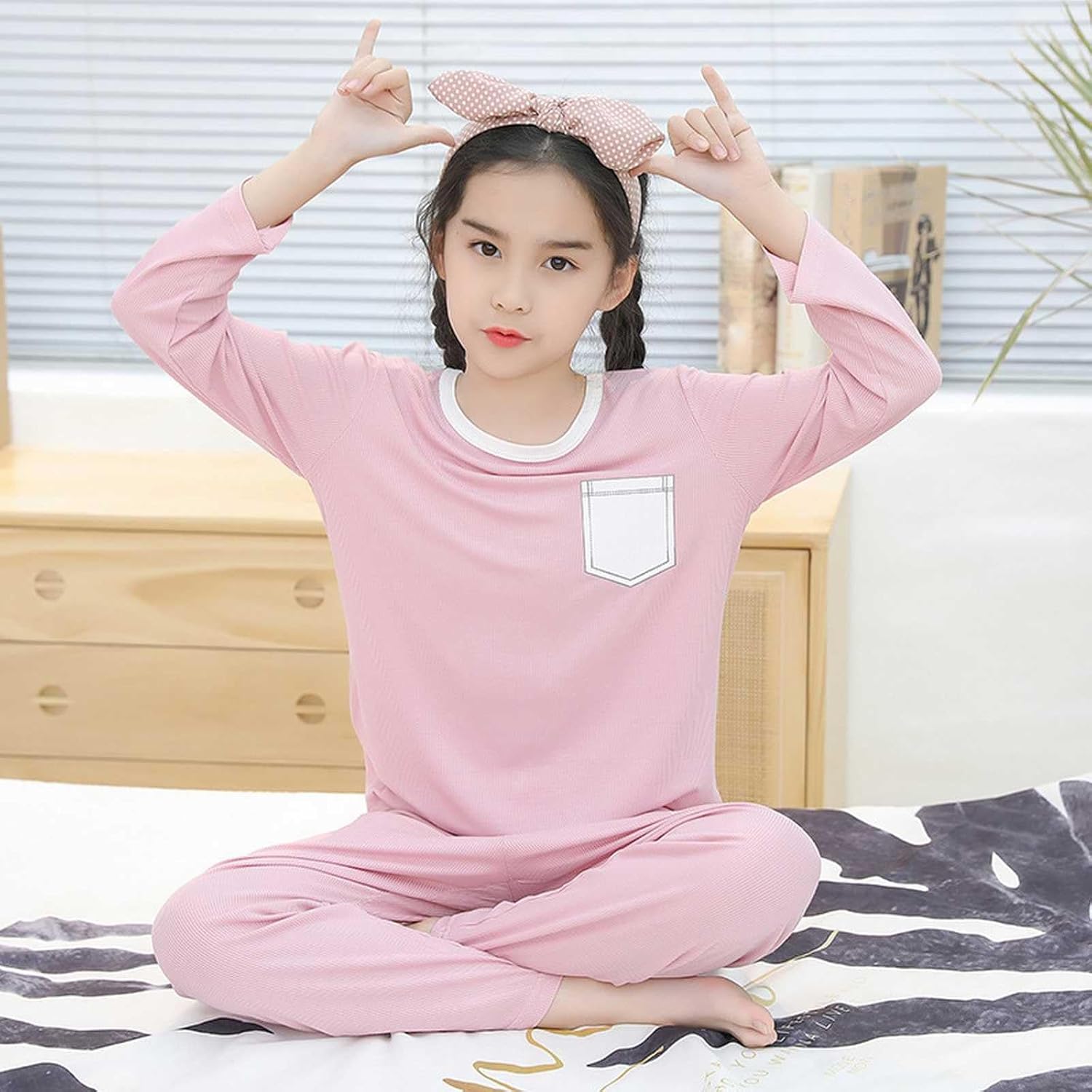 Unisex Spring Set - Long Sleeve Pullover Soft Outfits for Sleep Play
