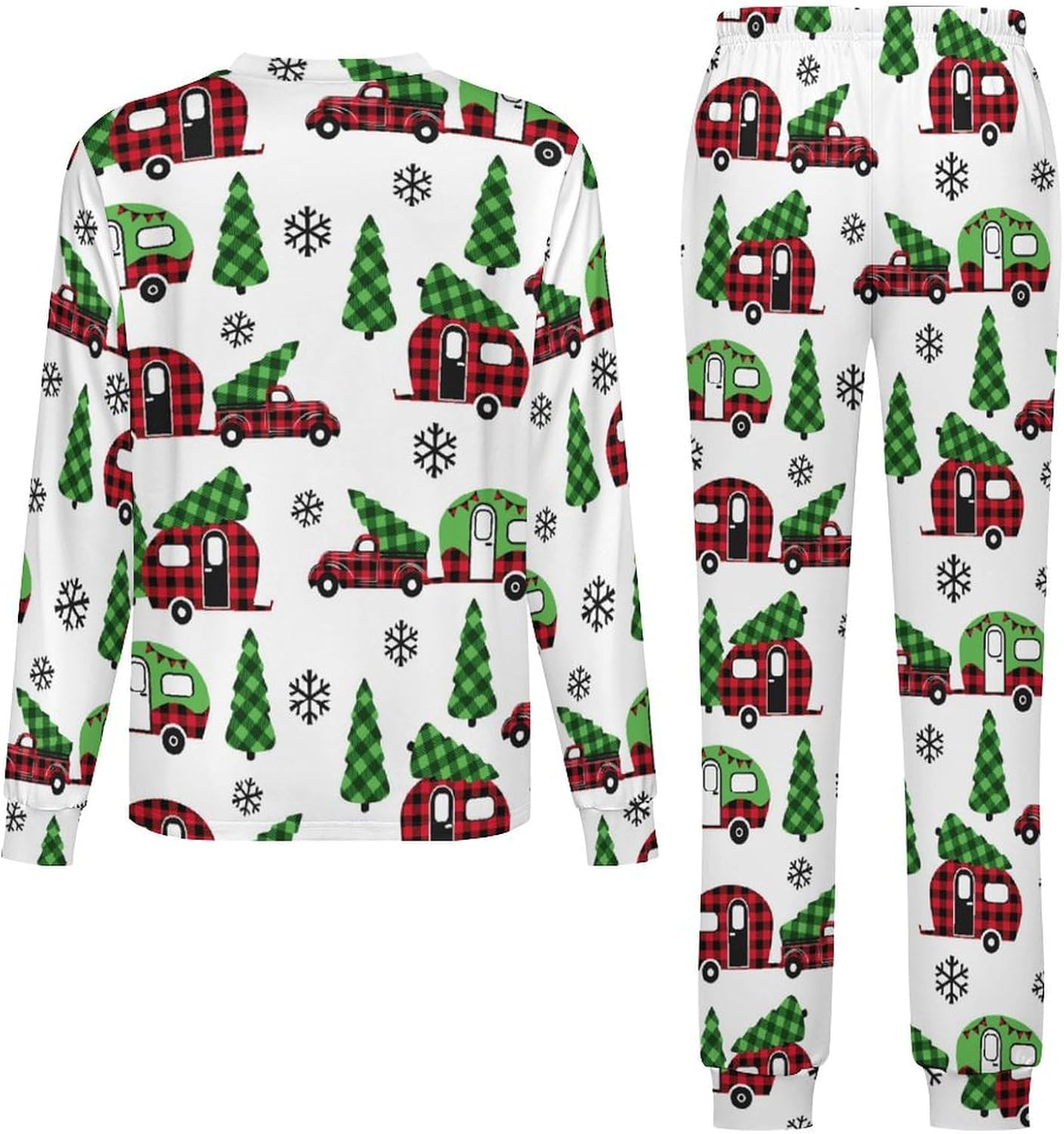 MEIKKOKids Winter Pajama Set Red Snowflakes