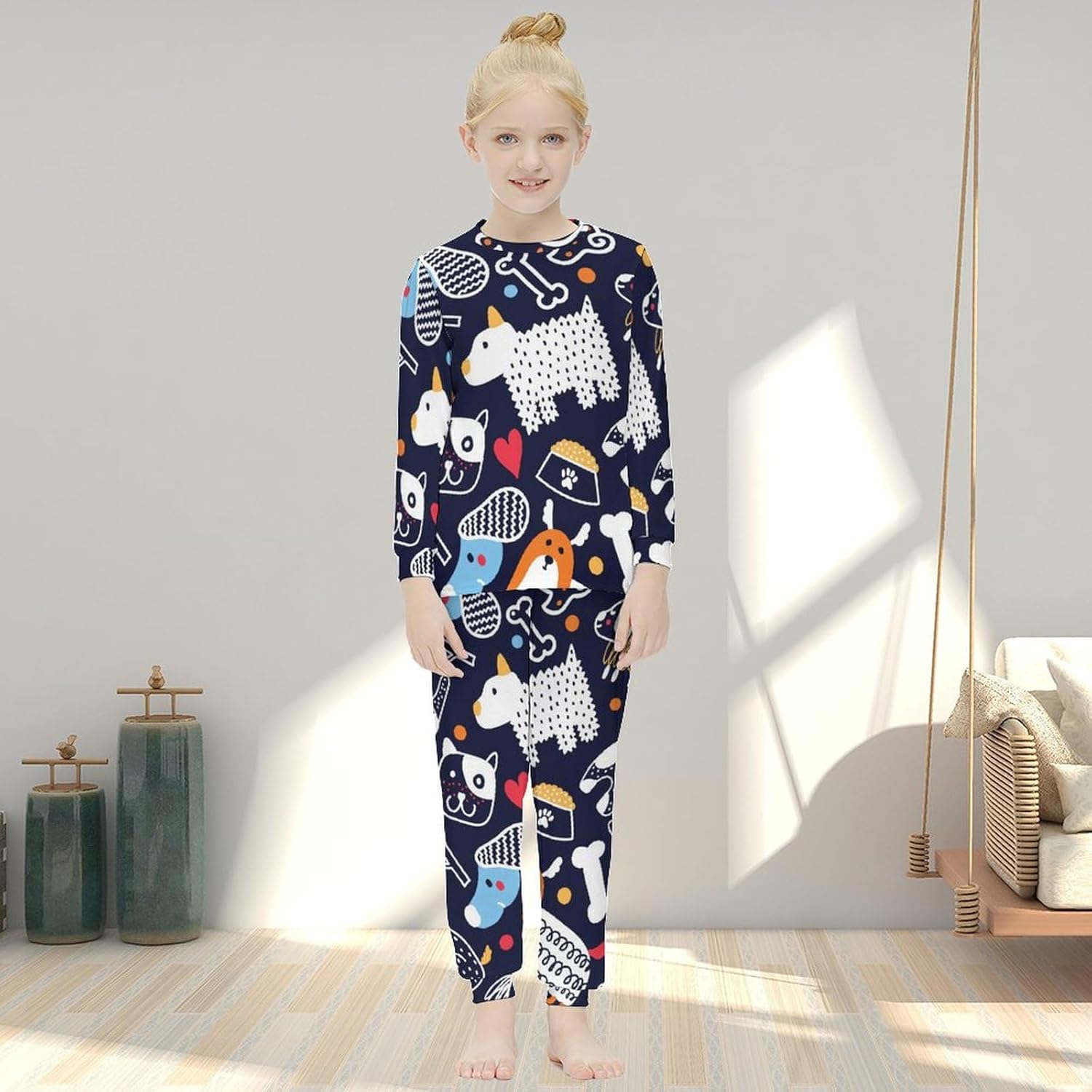 SOFT AND COMFORTABLE Girls Thermal Underwear Set Base Layer