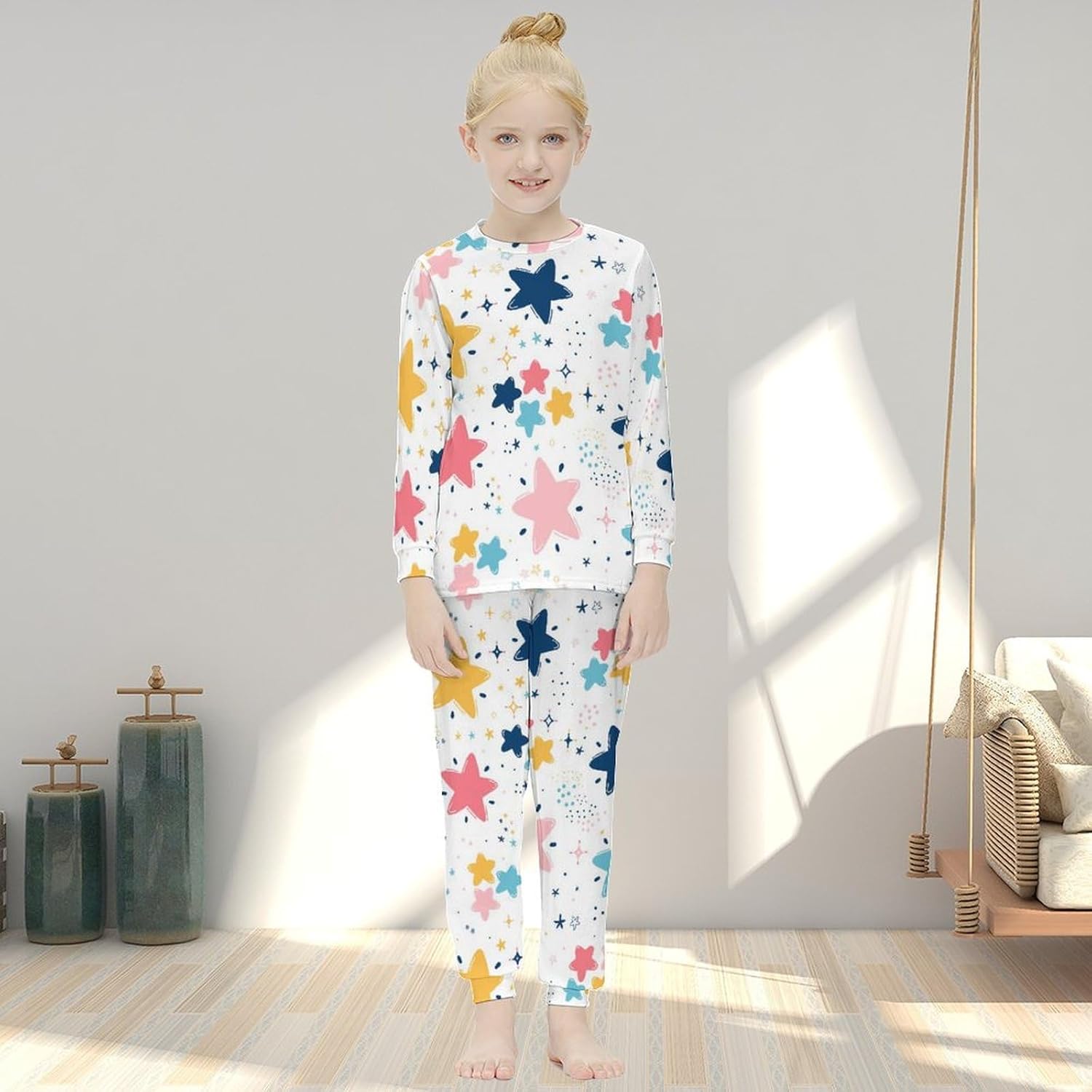 Lovely Sleepy Sheep Thermal Underwear Set Cute Kids Long Johns