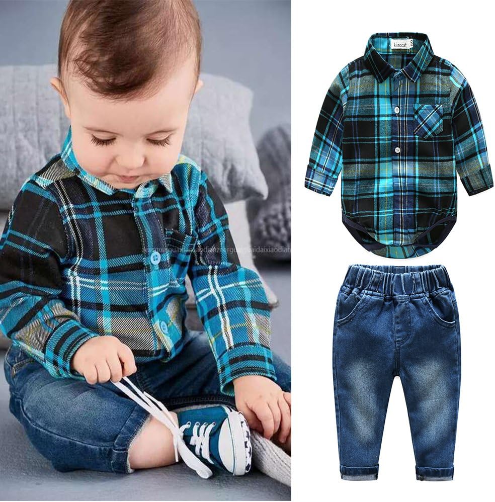 Kimocat Baby Boys Denim Set - Versatile and Comfortable