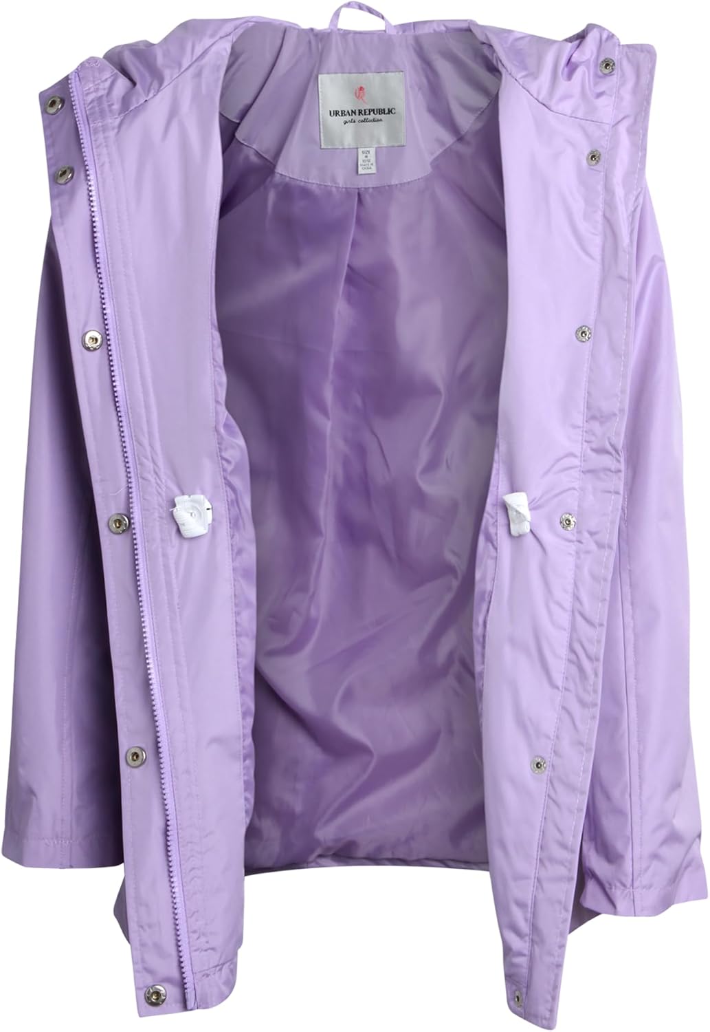 URBAN REPUBLIC Girls Lightweight Waterproof Rain Jacket