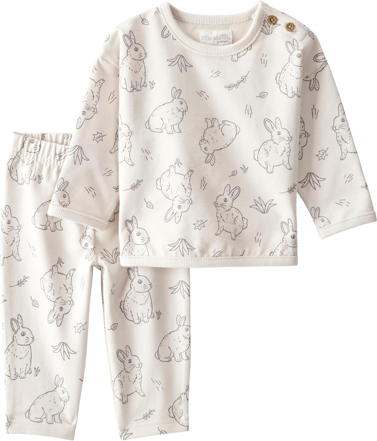 Little Planet by Carters Organic Cotton 2-Piece Pants Set for Babies