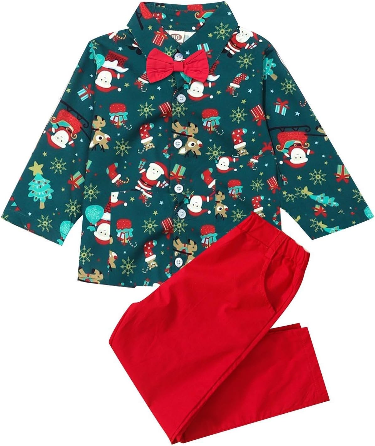 Santas Christmas Pj Set for Newborn Boys