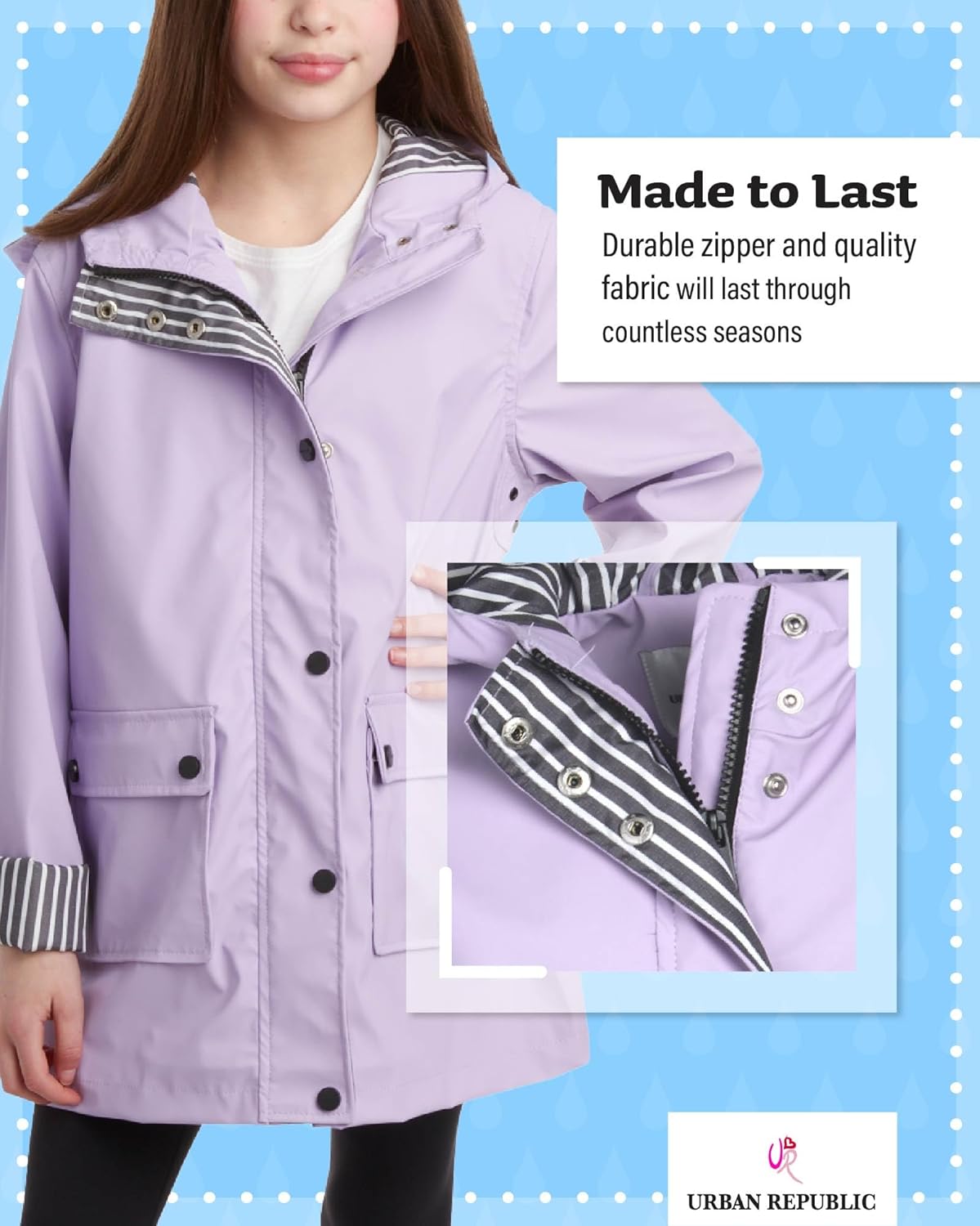 Stylish Urban Republic Girls Rain Jacket