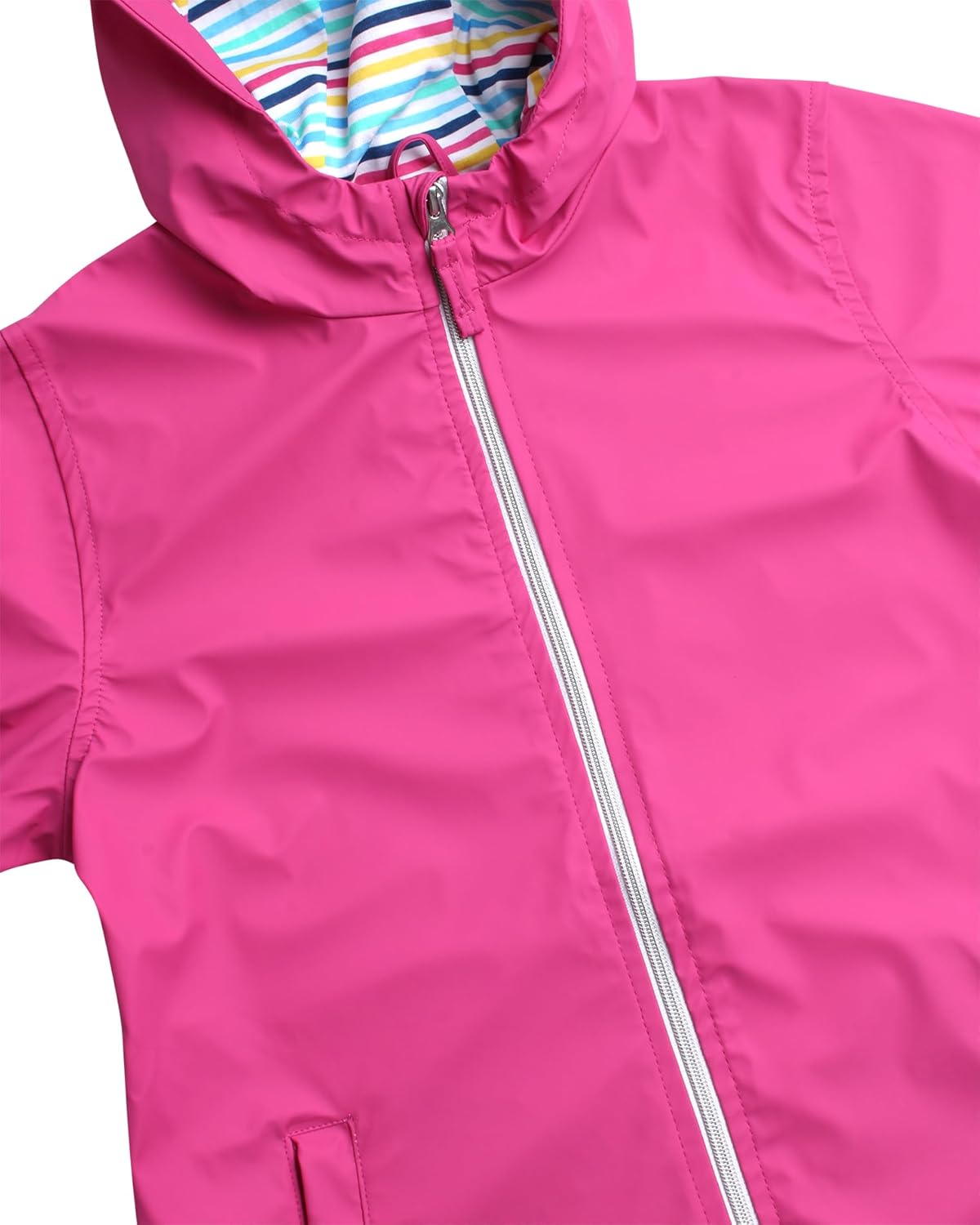 Zip-up rain jacket for girls waterproof HDPE lightweight stylish jacket