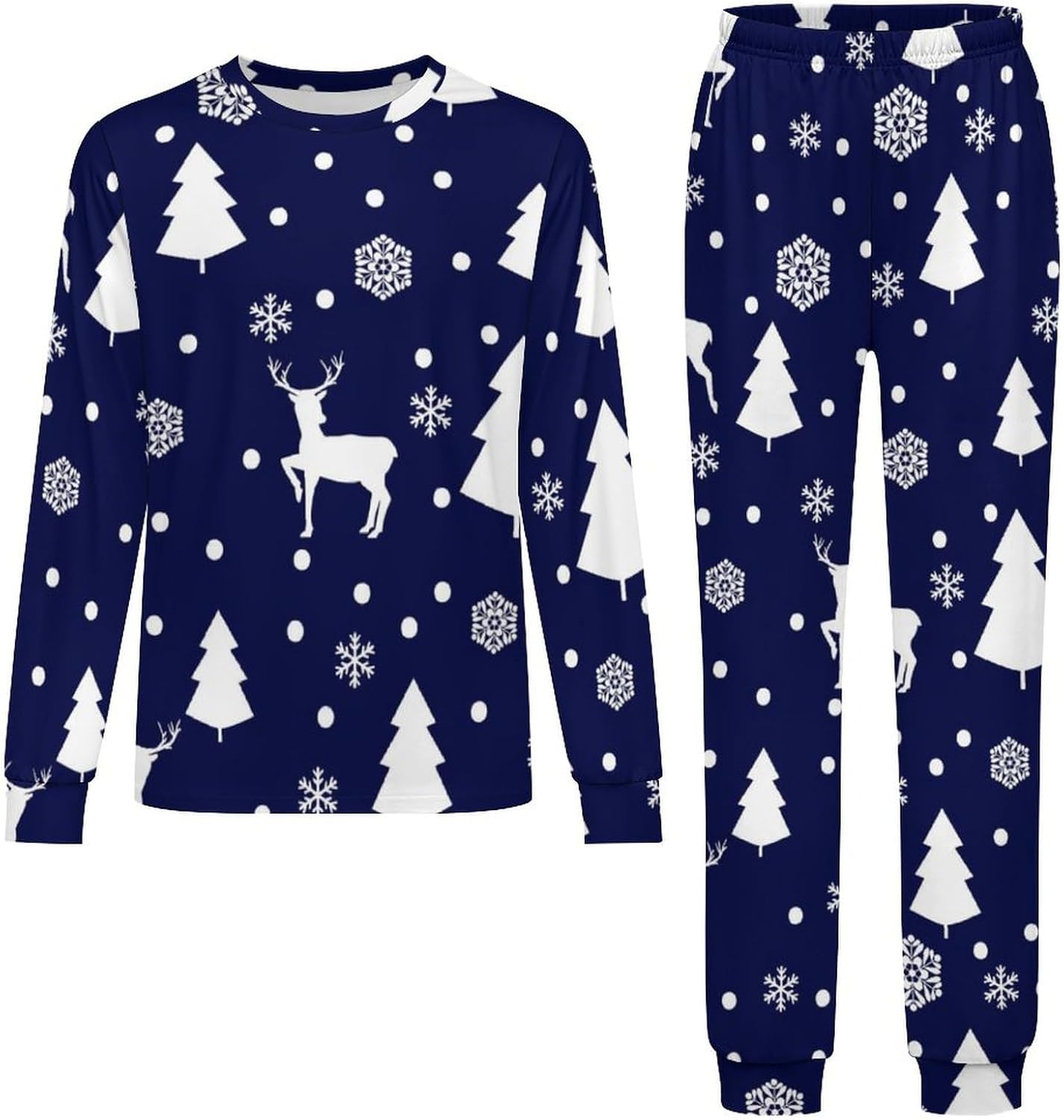 MEIKKO Candy Cane Thermal Underwear Set for Kids