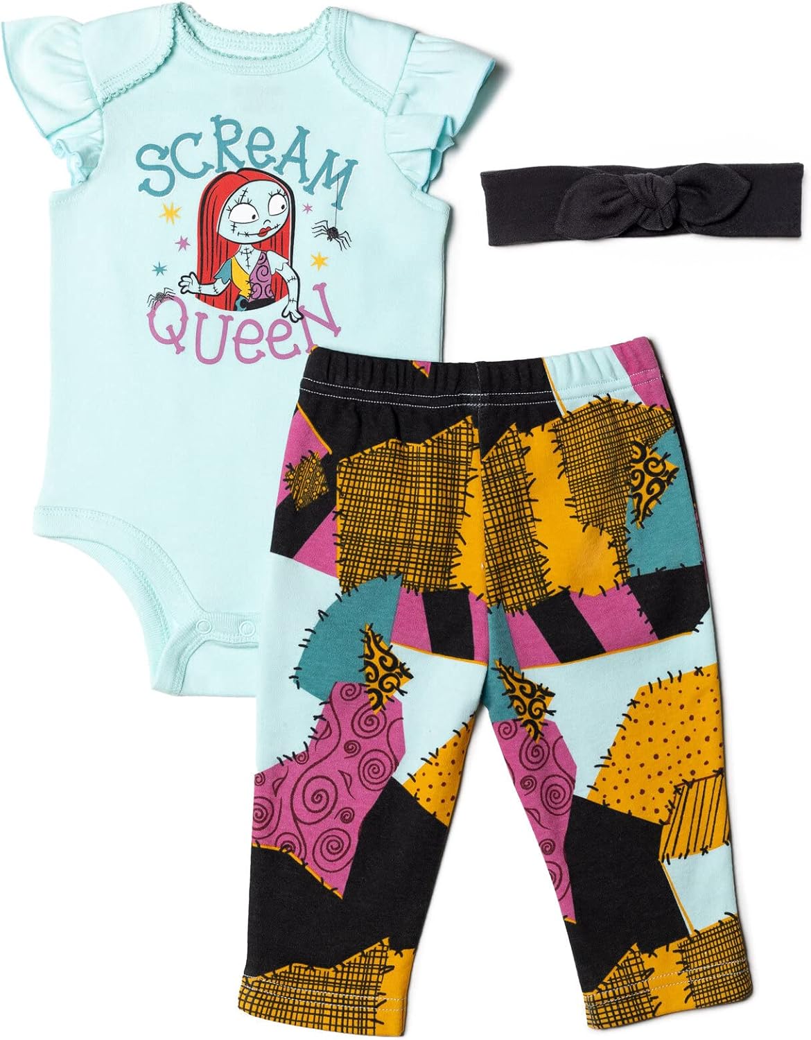 Disney Nightmare Before ChristmasZero Sally Jack Skellington Baby Girls Outfit Set