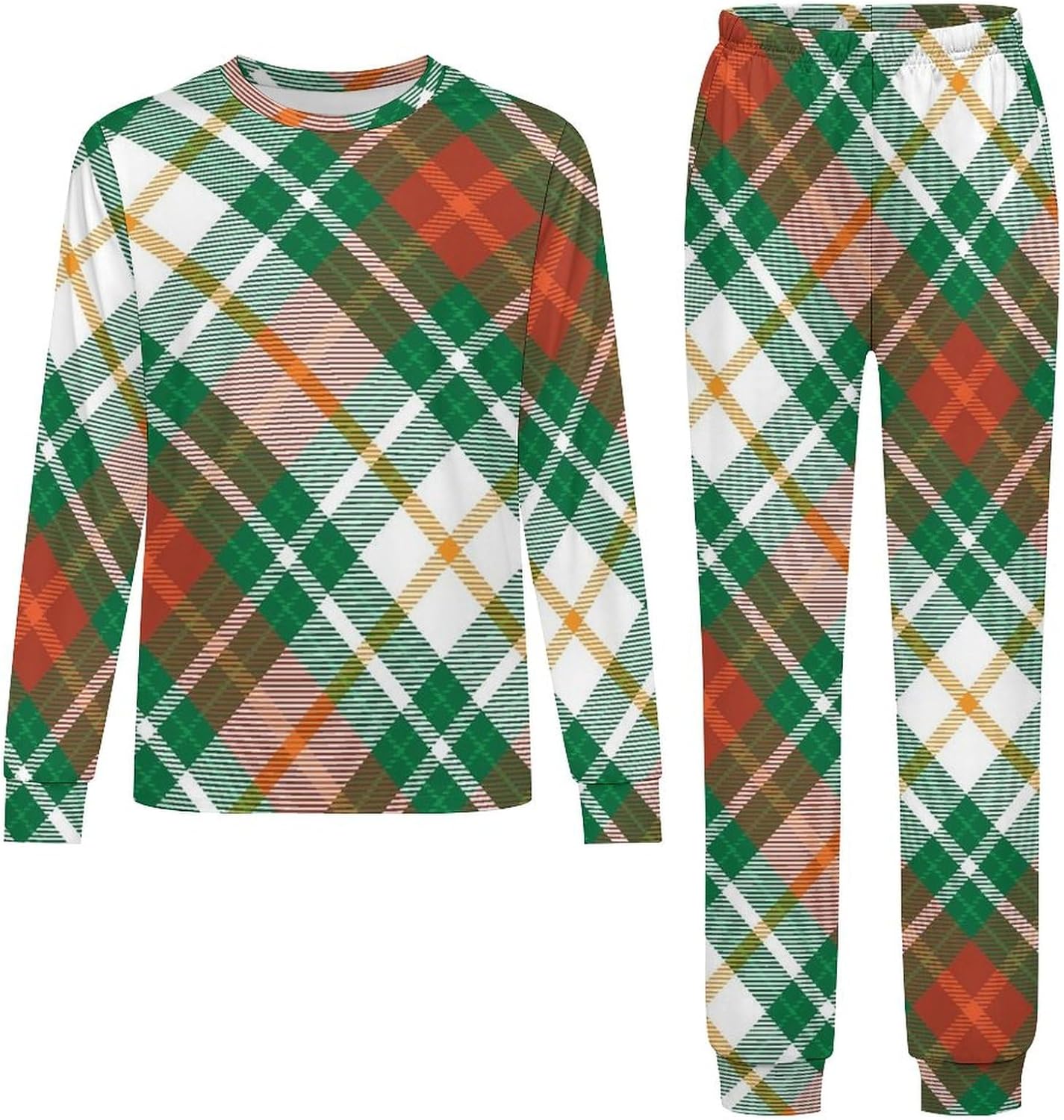 Comfy Kids Sleep Set - Soft Plaid Pants Shirts for Boys Girls