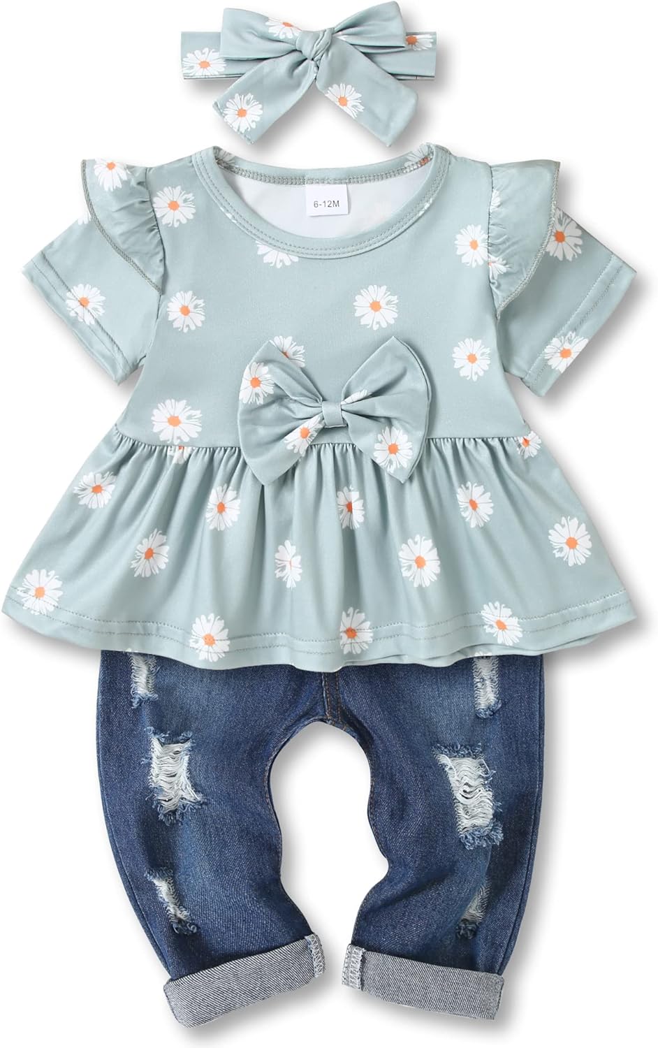 Floral Ruffle Girls Outfit