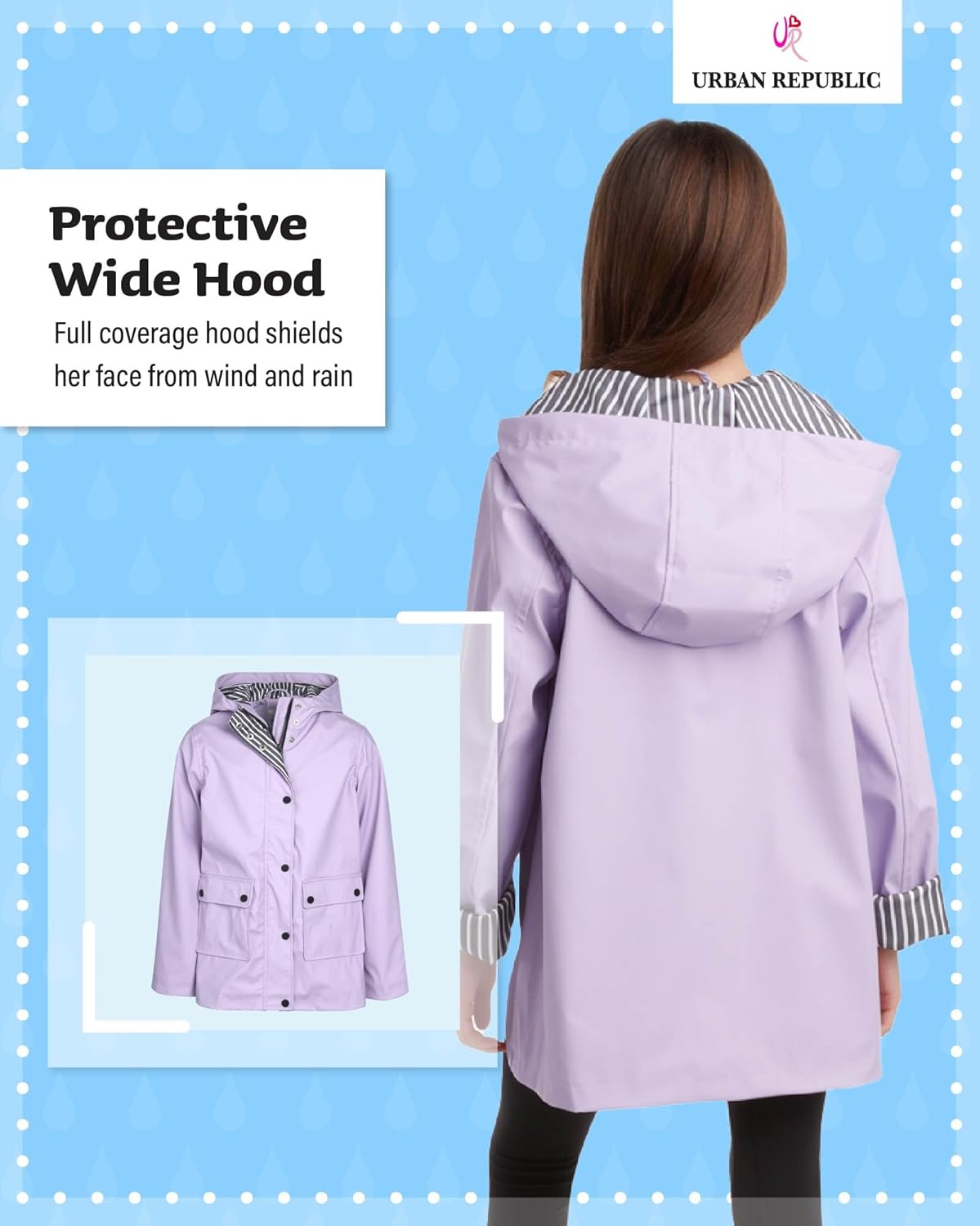Stylish Urban Republic Girls Rain Jacket