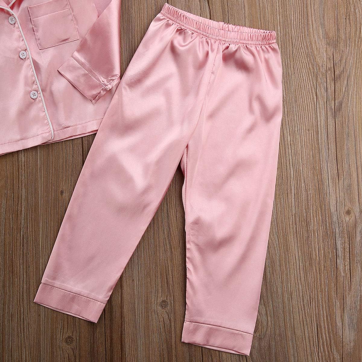 TiendaDeLage Toddler Girls Satin Silk Pajama Set
