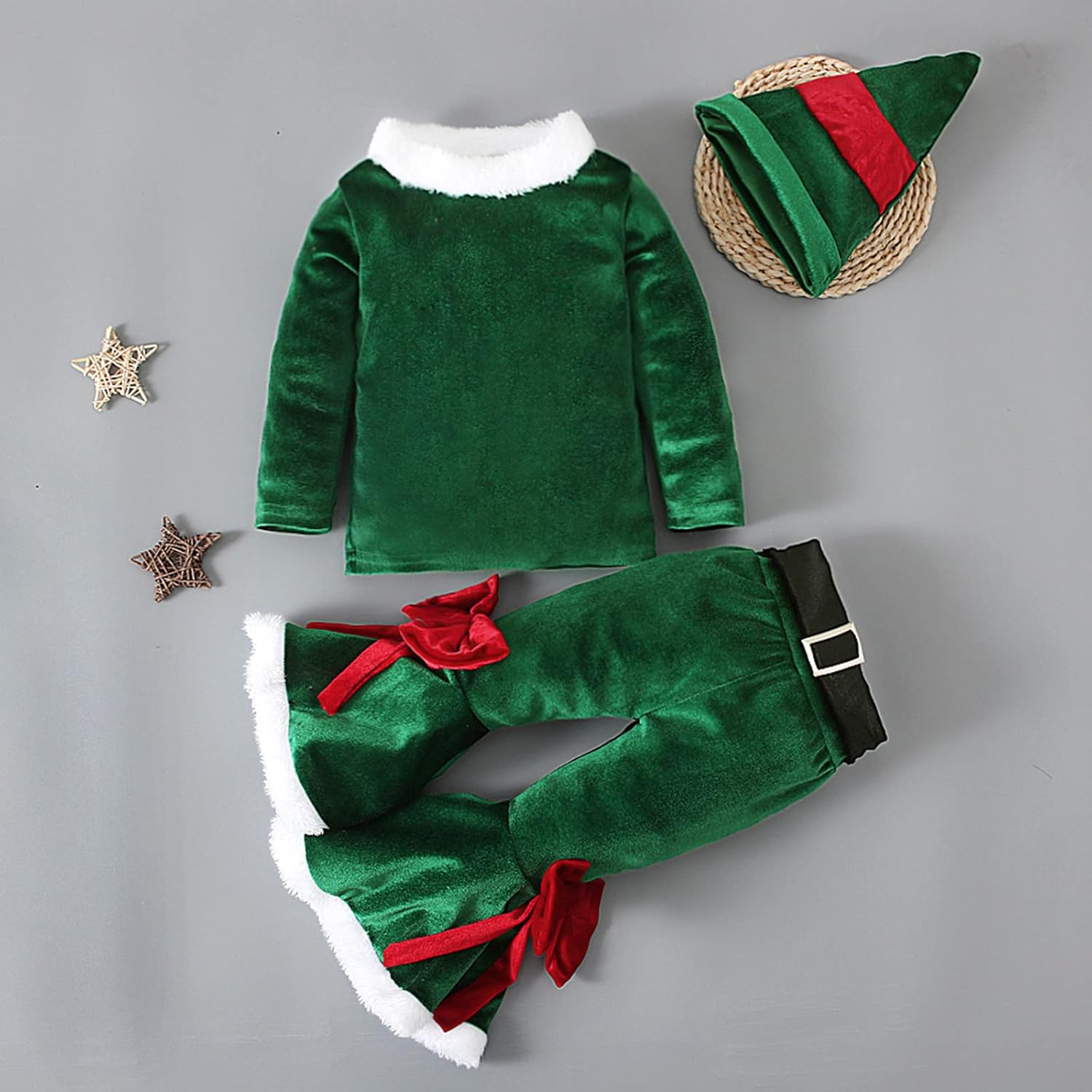 EnJoCho Toddler Christmas Outfit Set Pjs HATS