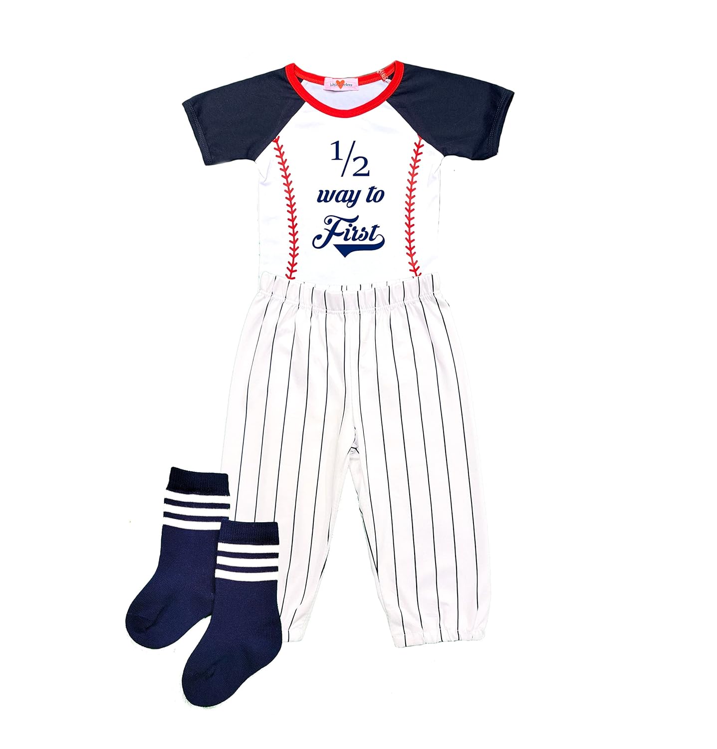 Half Birthday Baseball Halfway Outfit