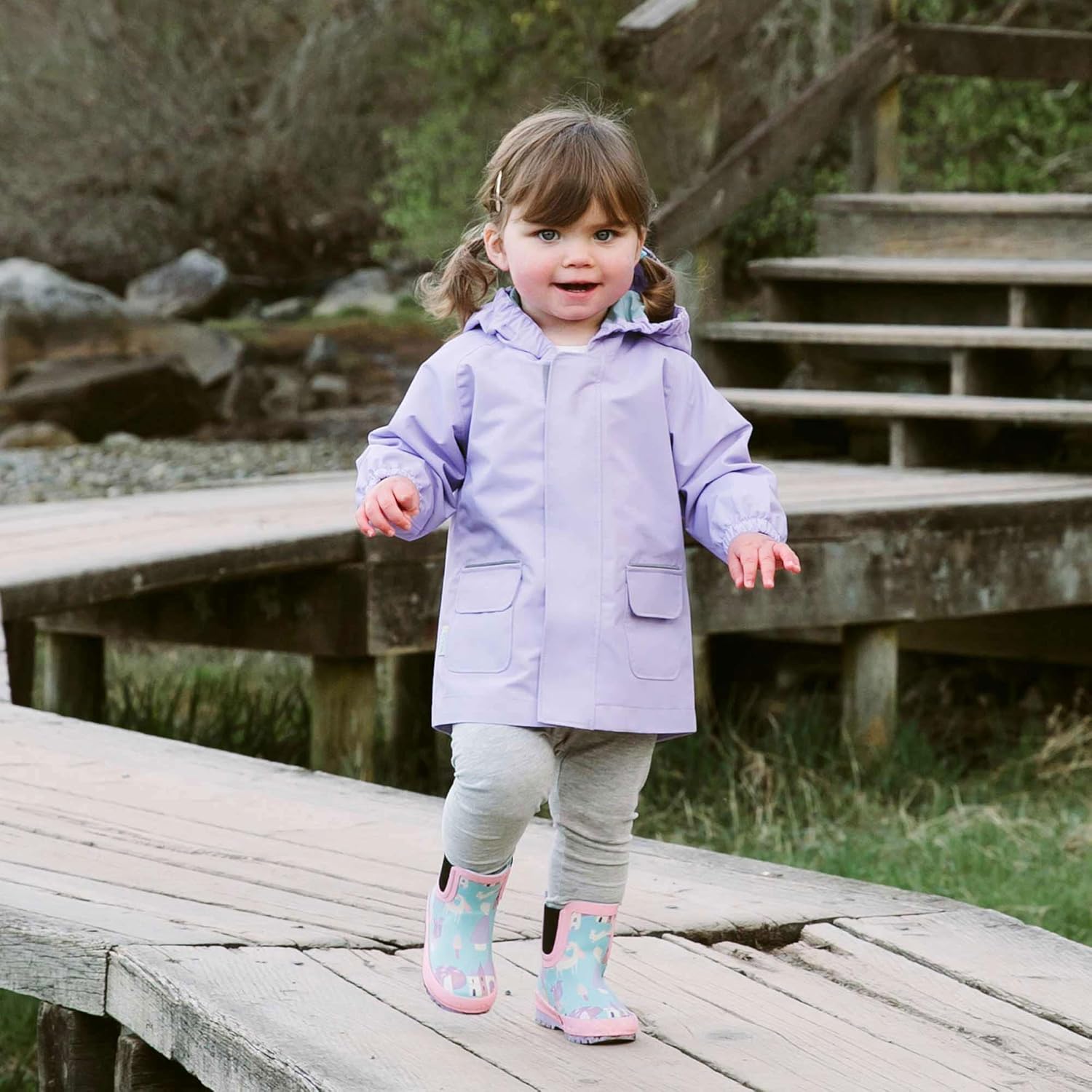 JAN JUL Sturdy Waterproof Rain Jacket for Kids