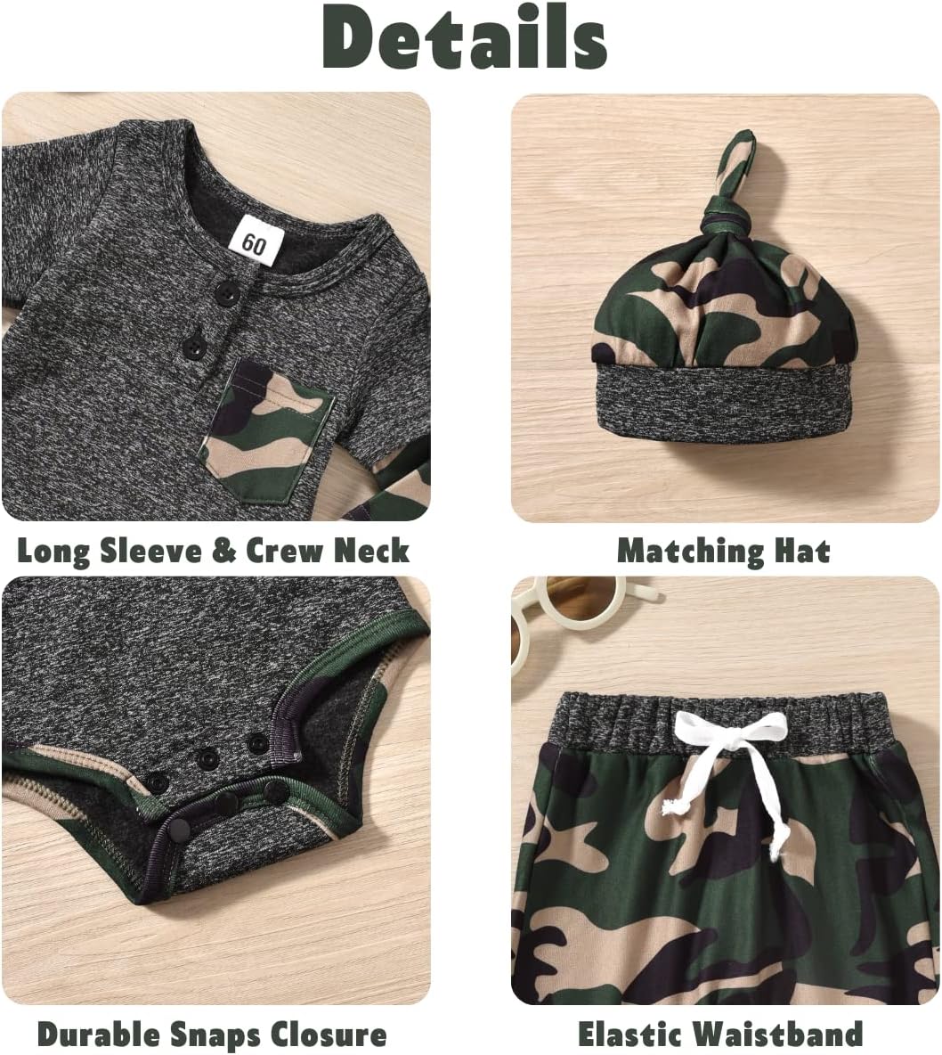Aalizzwell Newborn Boys Fall Winter Outfit