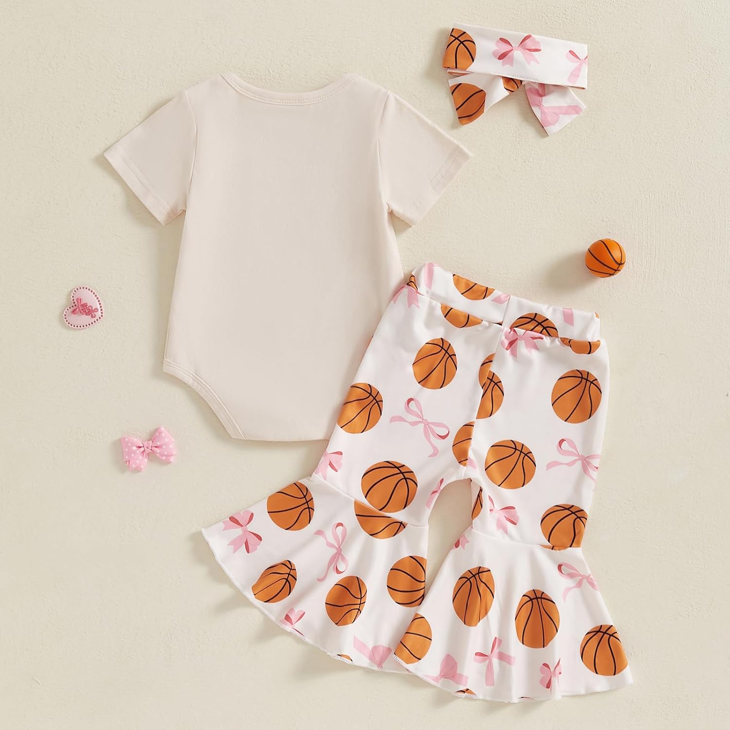 Newborn Baby Girl Basketball Outfit - Cozy and Durable Summer Clothes