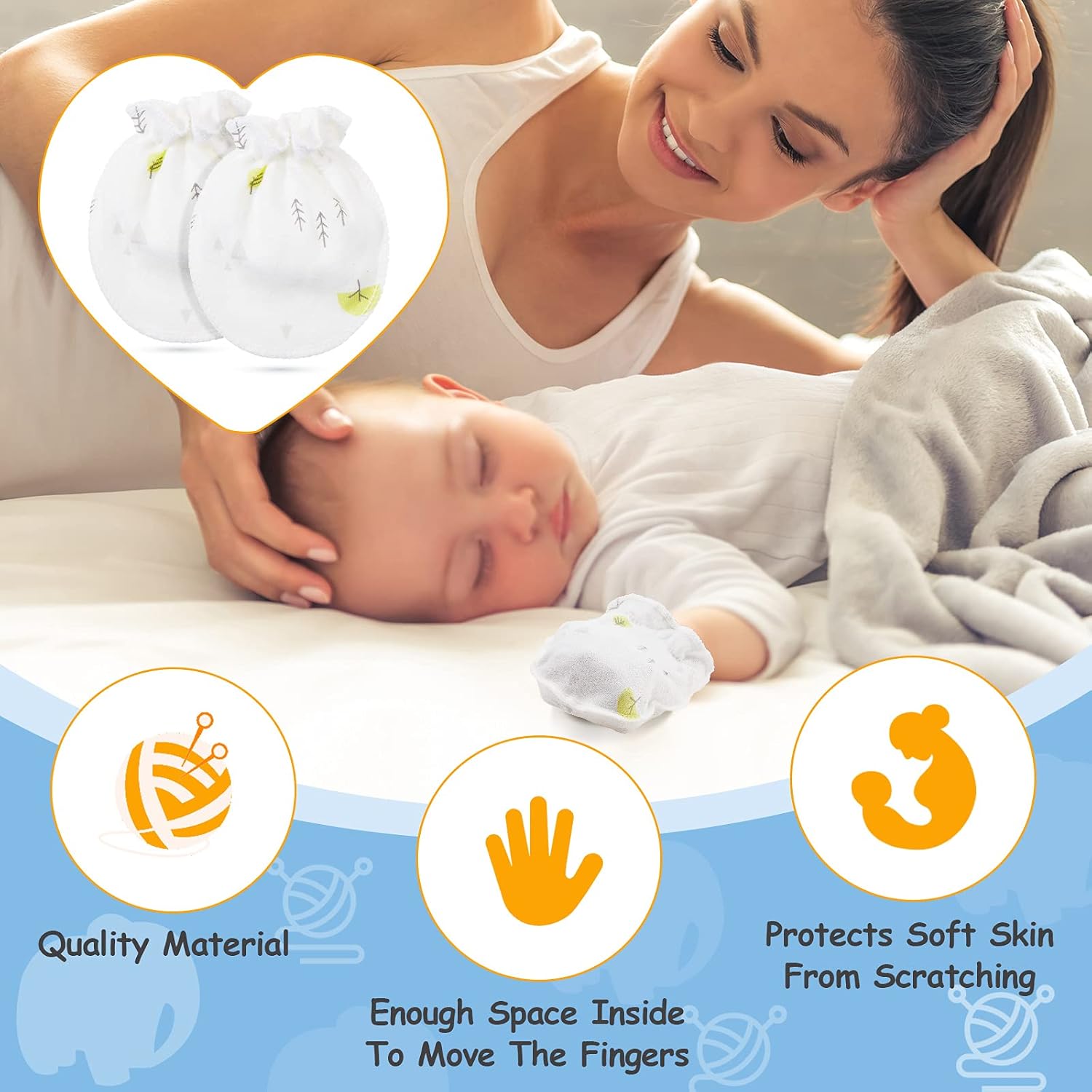 Geyoga Newborn Mittens