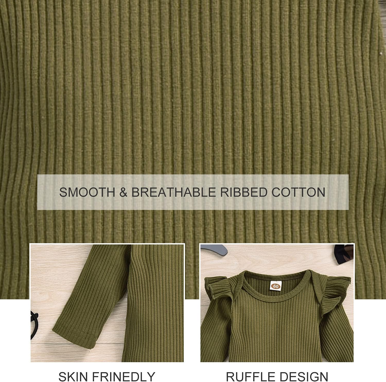Aalizzwell Ribbed Romper for Newborns Preemies
