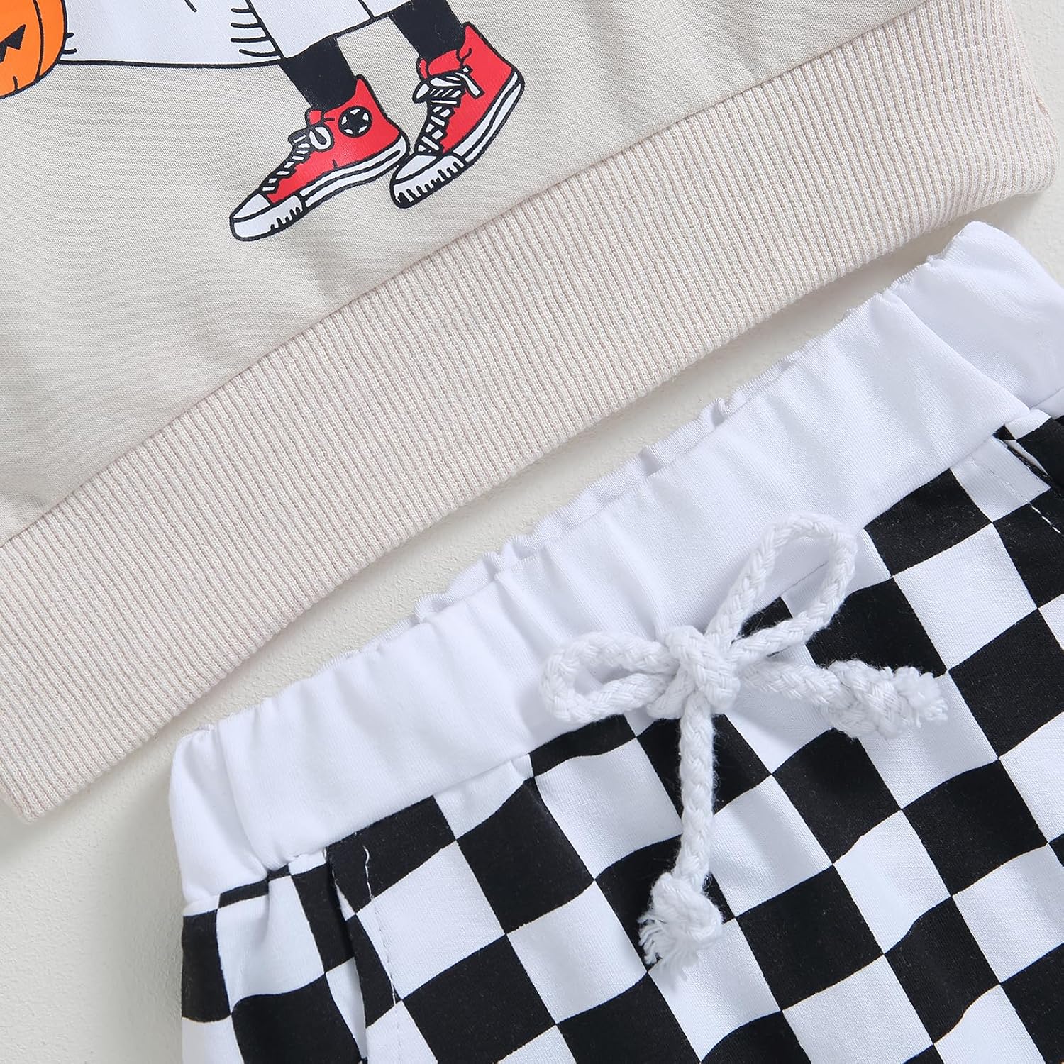 adorable Halloween Toddler Boy Set Free Spirit Pumpkins in Sweats Joggers
