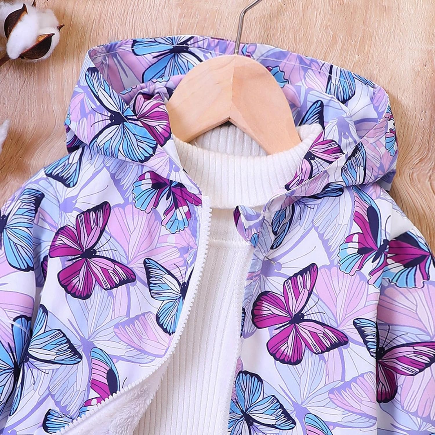 Betadog Girls Styley Butterfly Rain Jacket