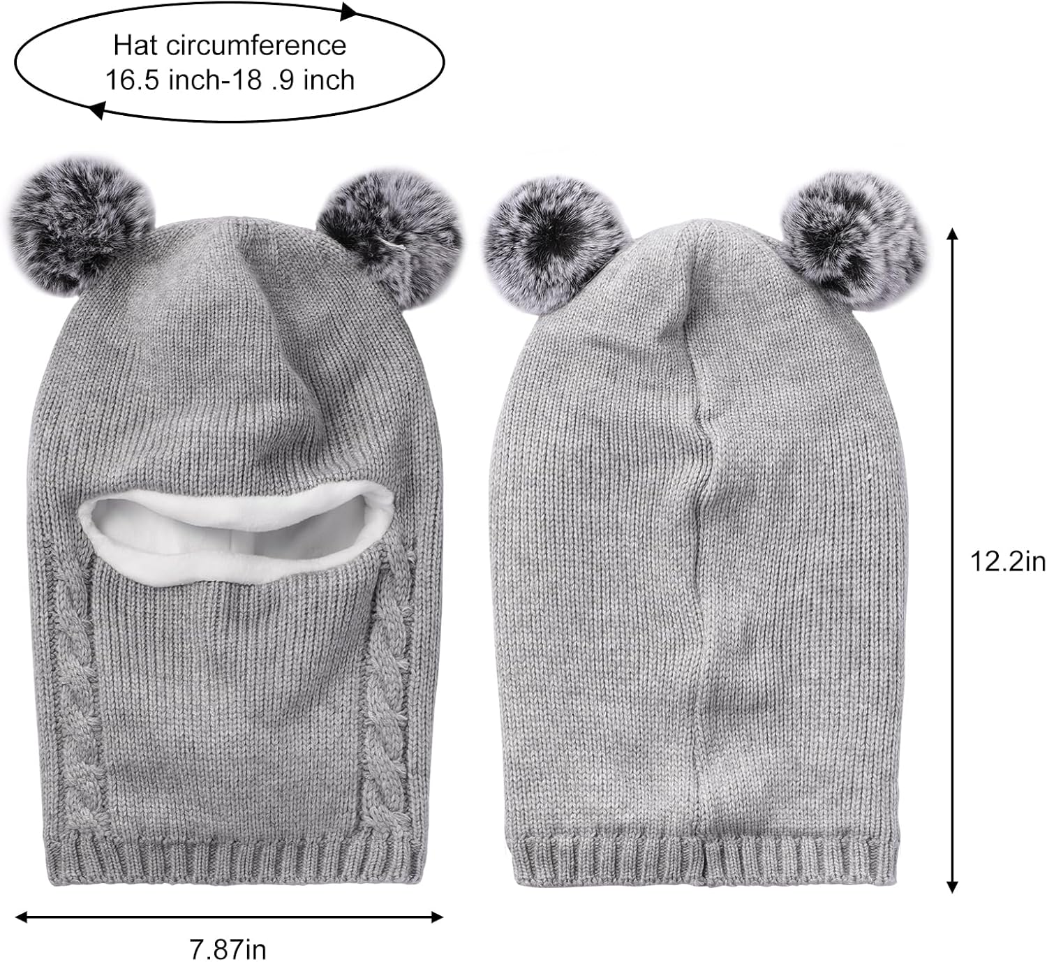 BAOPLAYKIDS polaroid winter hat set childrens polaroid heating hat