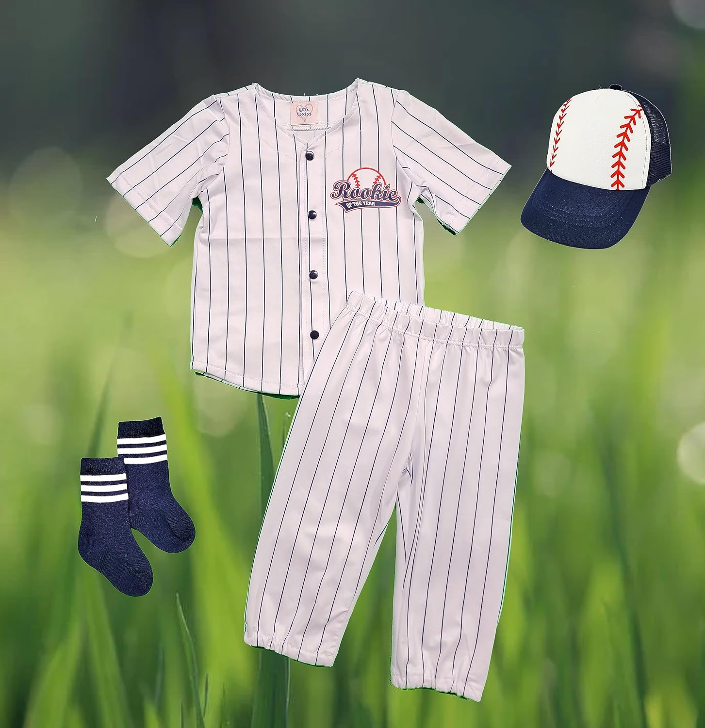 Personalized Rookie Birthday Baseball Uniform Set for Baby Girls