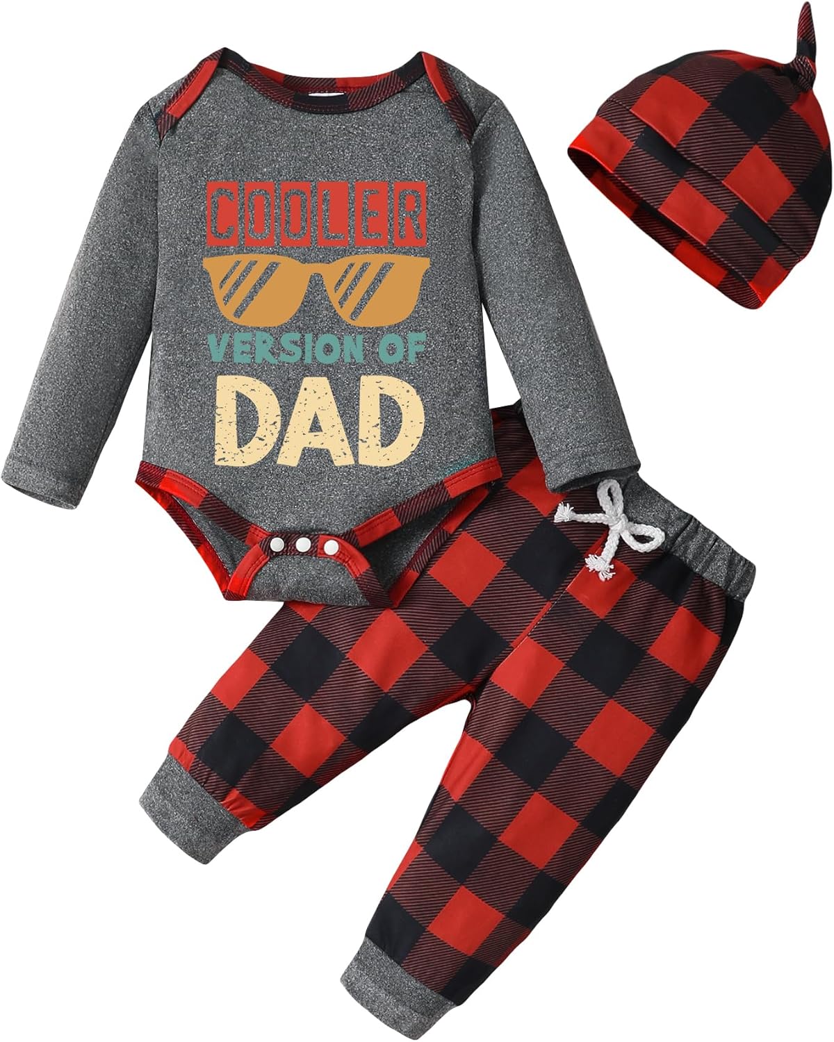 NZRVAWS Baby Boys Romper Set with Letter Print Newborn to 18 Months