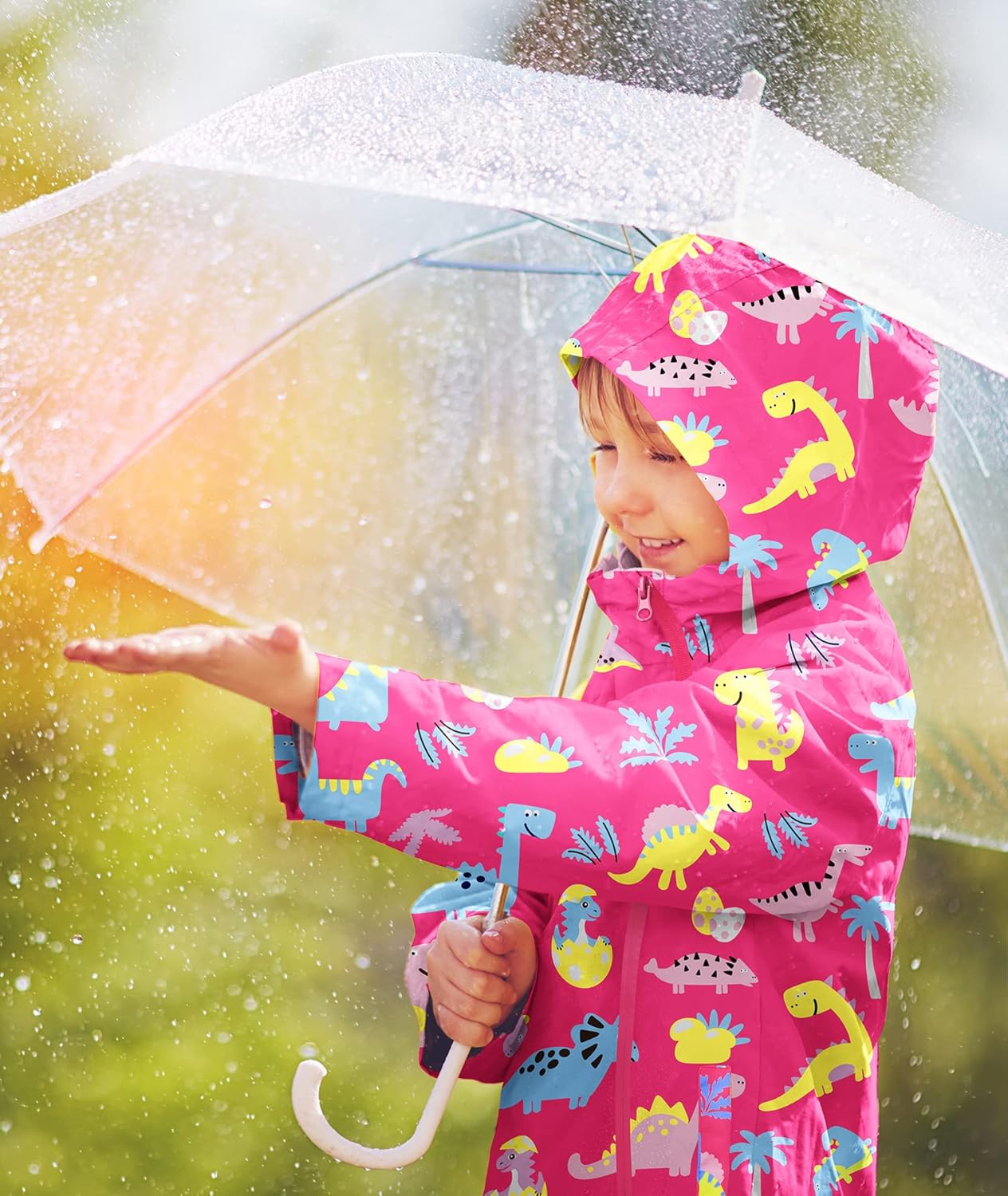 SWISSWELL Toddler Boys Girls Rain Jacket Waterproof