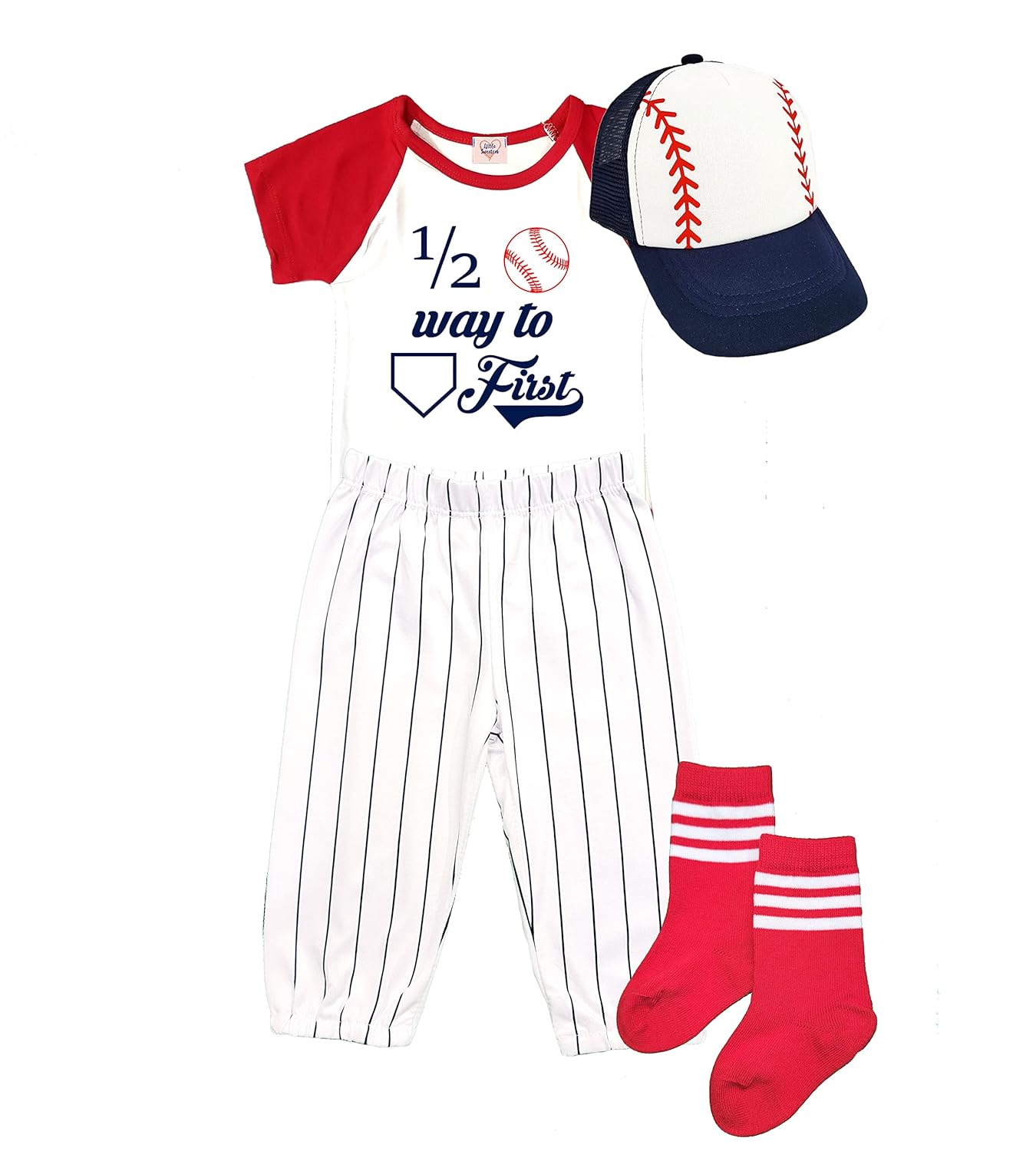 Handmade Baseball 12 Outfit Set for 6 Month Infants