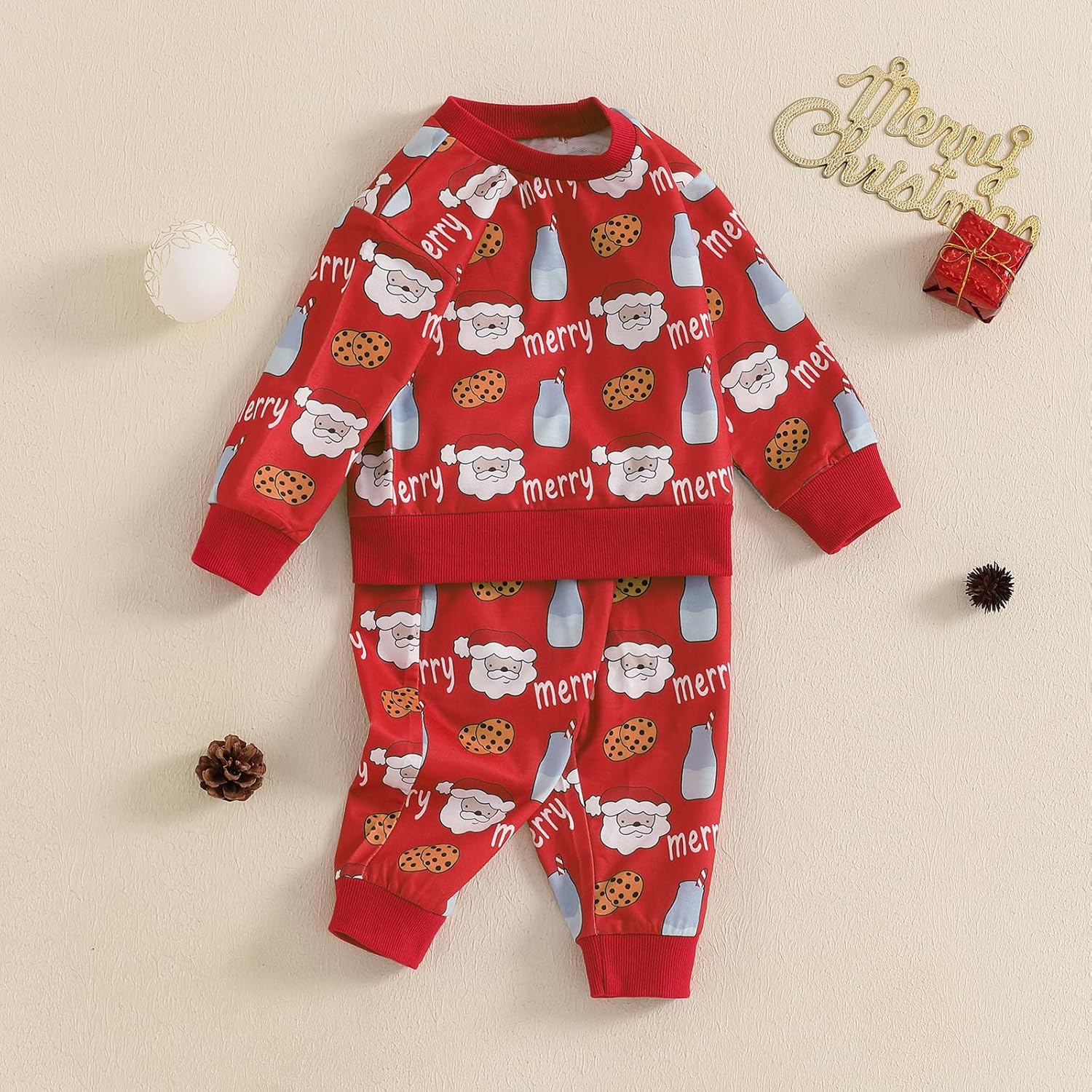 Christmas Toddler Outfit Cozy Soft Set for Boys Girls