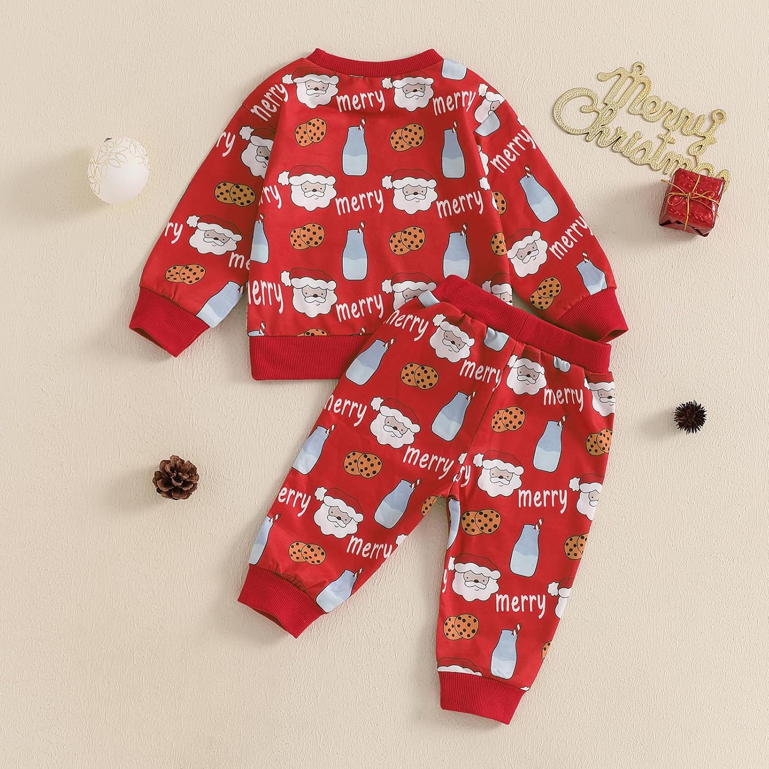 Christmas Toddler Outfit Cozy Soft Set for Boys Girls