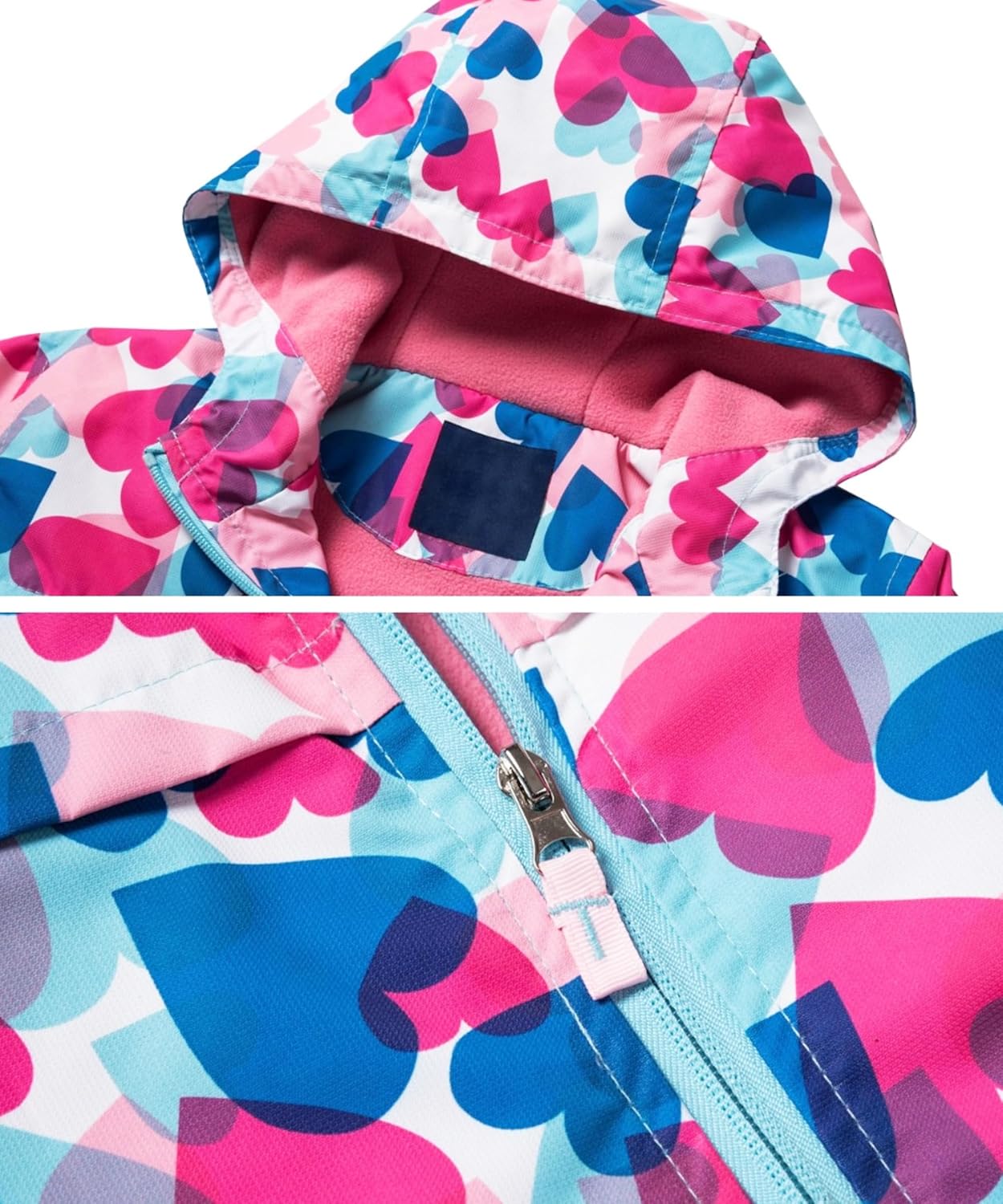 Perfect for Kids Waterproof Rain Jacket with Fleece Lining in US