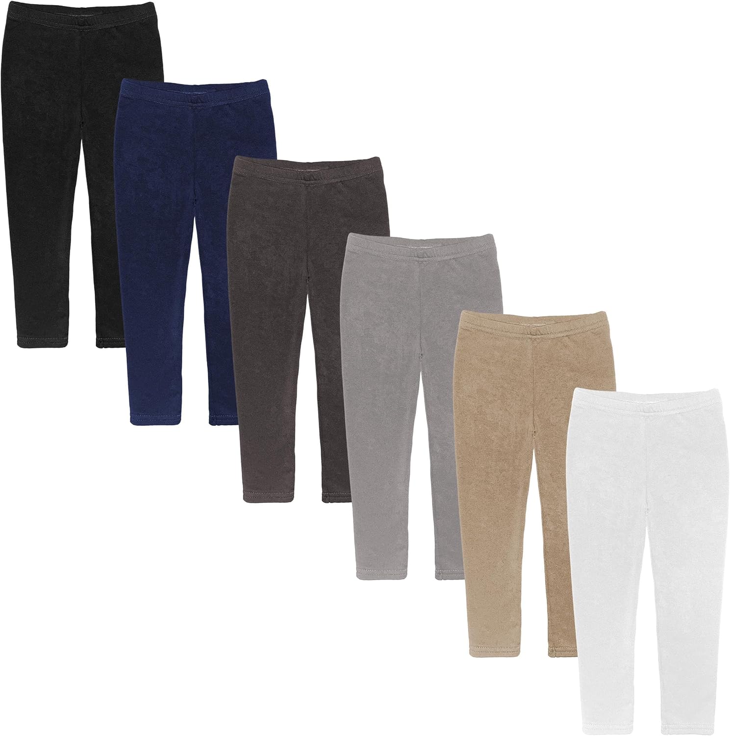 Comfortable Kids Leggings Unisex 6-Pack