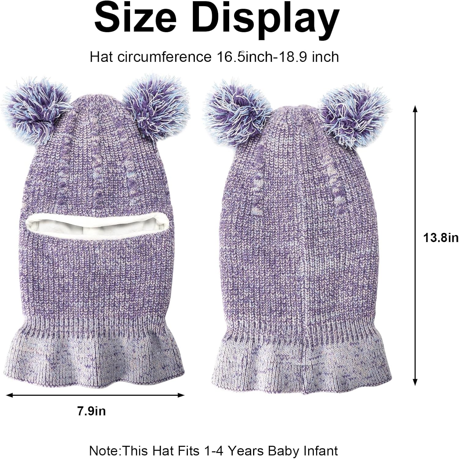 Adorable 2-in-1 Winter Hat Scarf Set for Kids